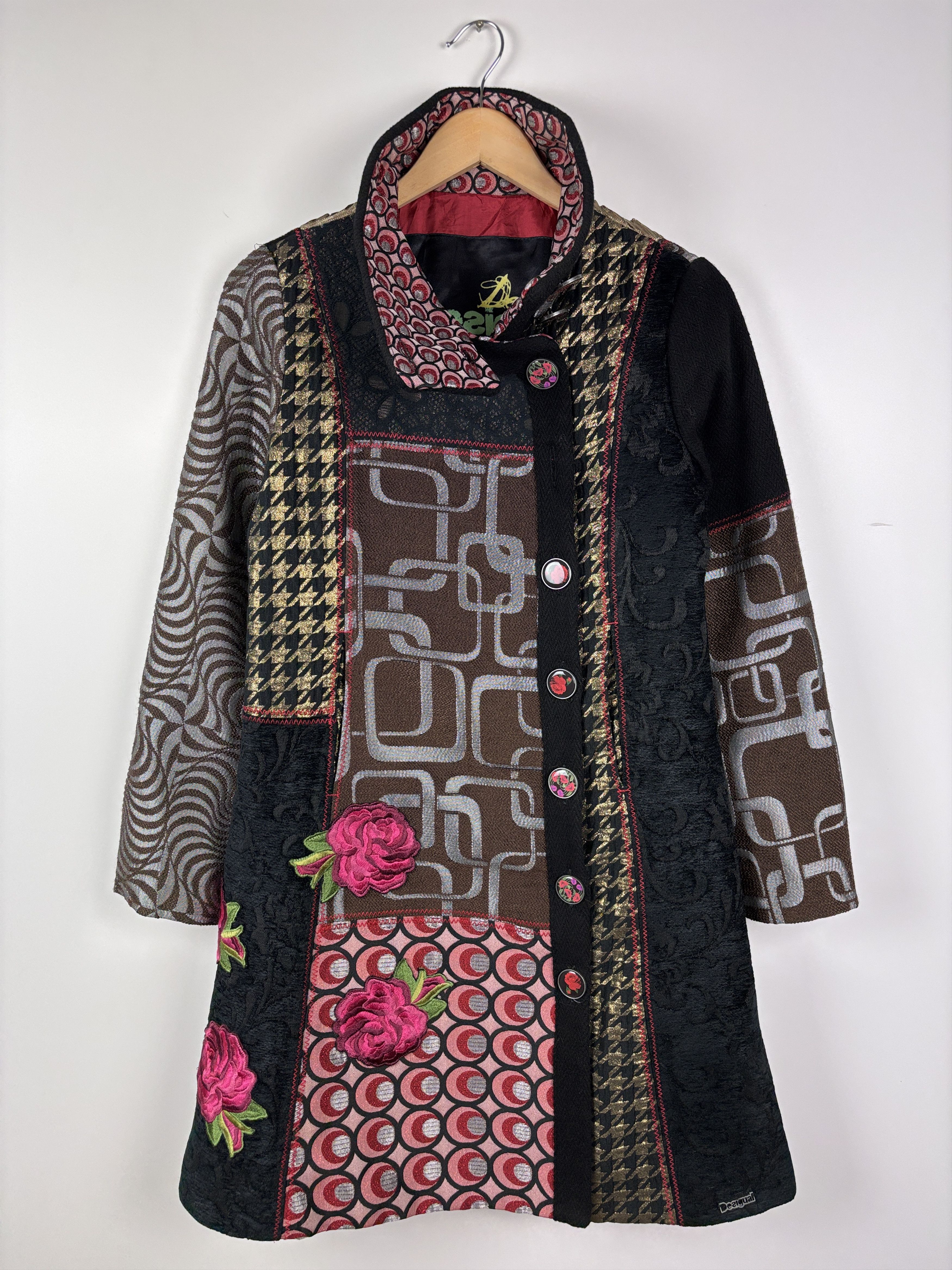 Desigual Womens Desigual Floral Multicolor Coat Size ~38 Size XS / US 0-2 / IT 36-38 - 1 Thumbnail