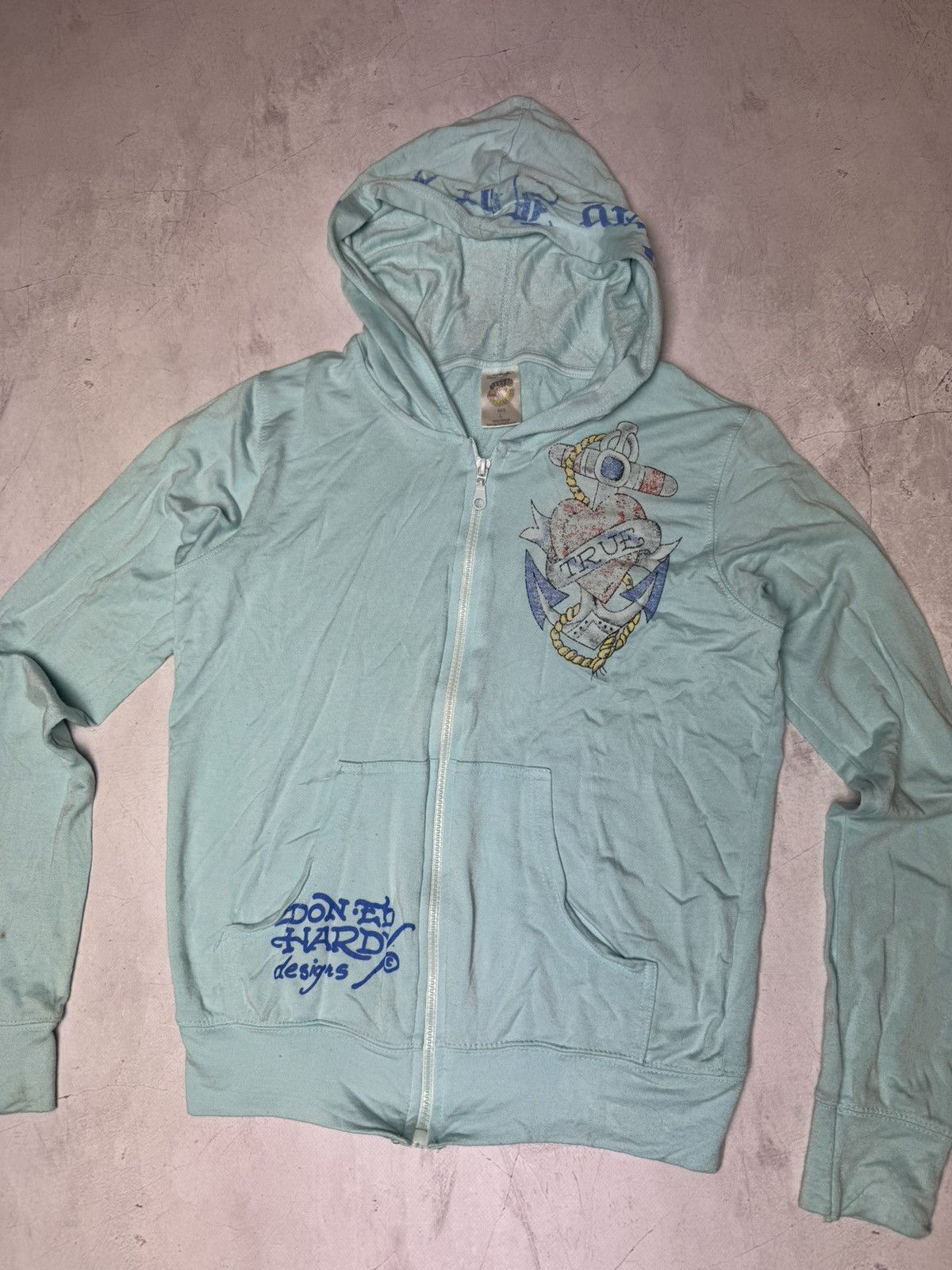 Christian Audigier × Ed Hardy × Vintage Ed Hardy Hoodie Y2K Vintage Size L / US 10 / IT 46 - 2 Thumbnail