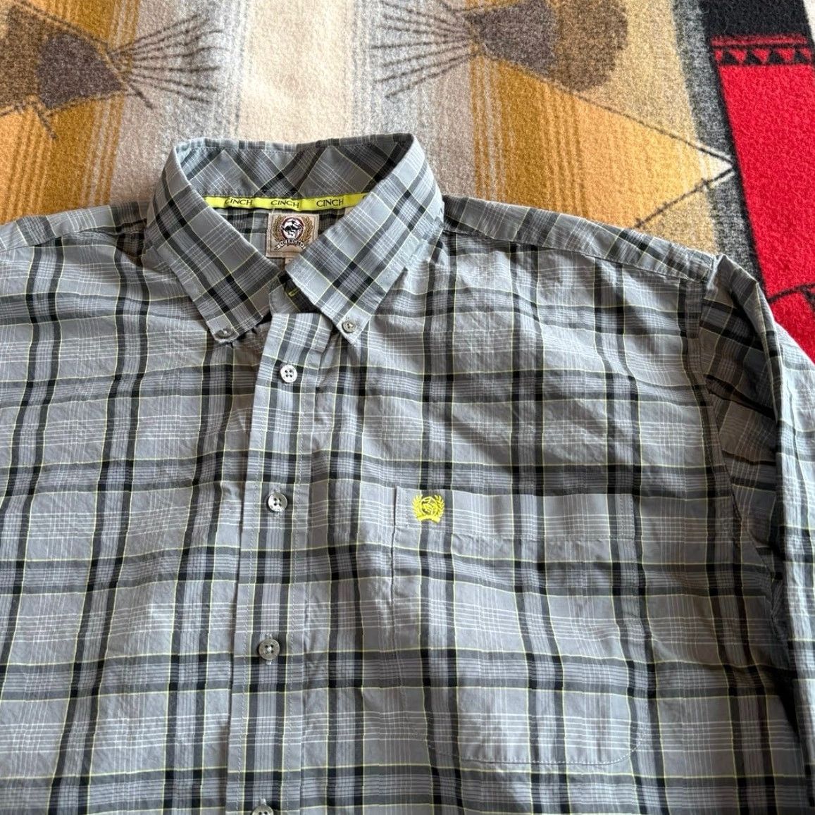 Vintage Cinch Shirt Men’s Plaid Button Up Long Sleeve Western Cowboy XL Size US XL / EU 56 / 4 - 3 Thumbnail