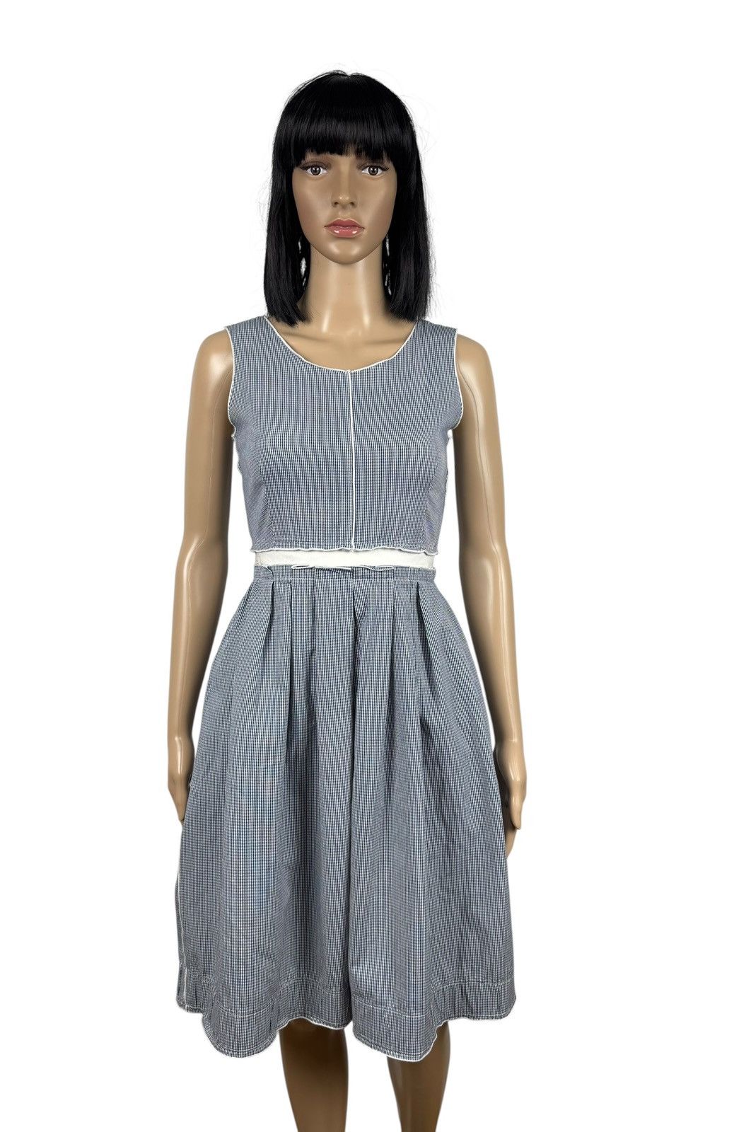 Dolce & Gabbana Dolce & Gabbana Tank Dress Blue Gingham Cotton size 38 Size XS / US 0-2 / IT 36-38 - 1 Thumbnail