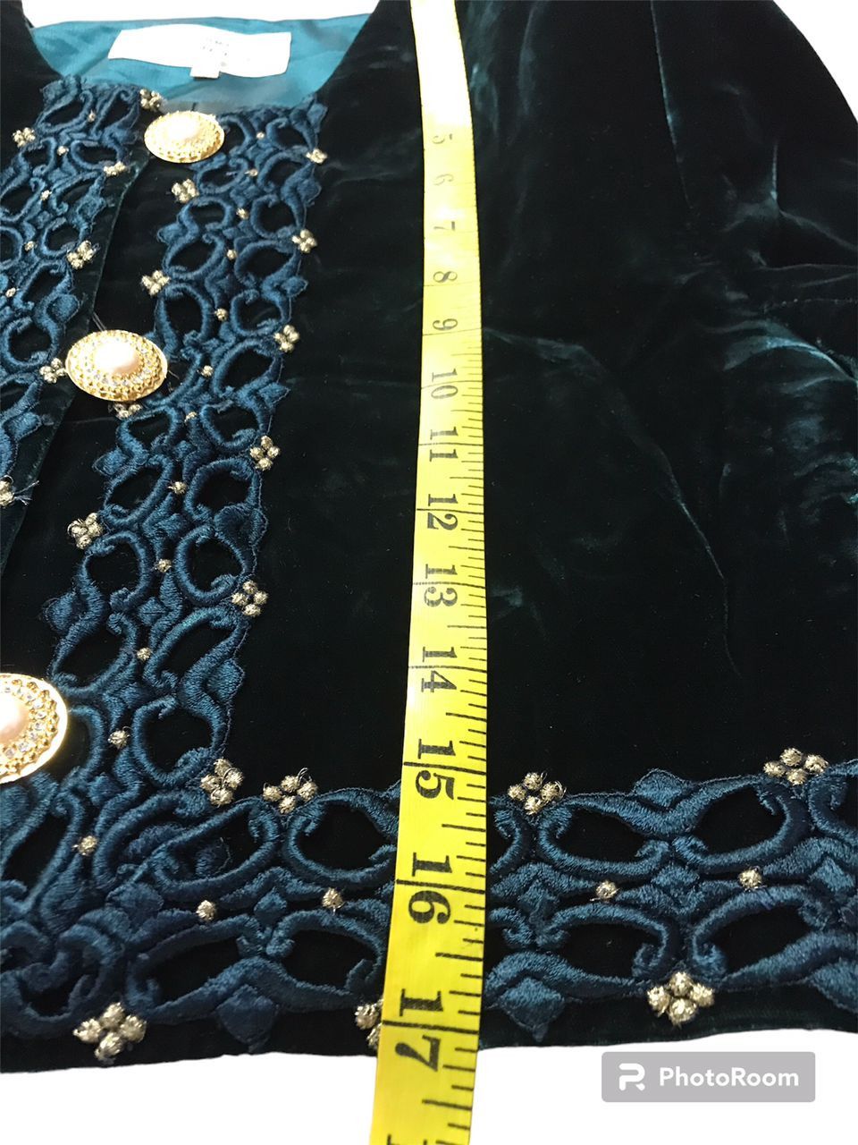 Givenchy Givenchy Green Velvet Embellished Jacket Size L / US 10 / IT 46 - 7 Thumbnail