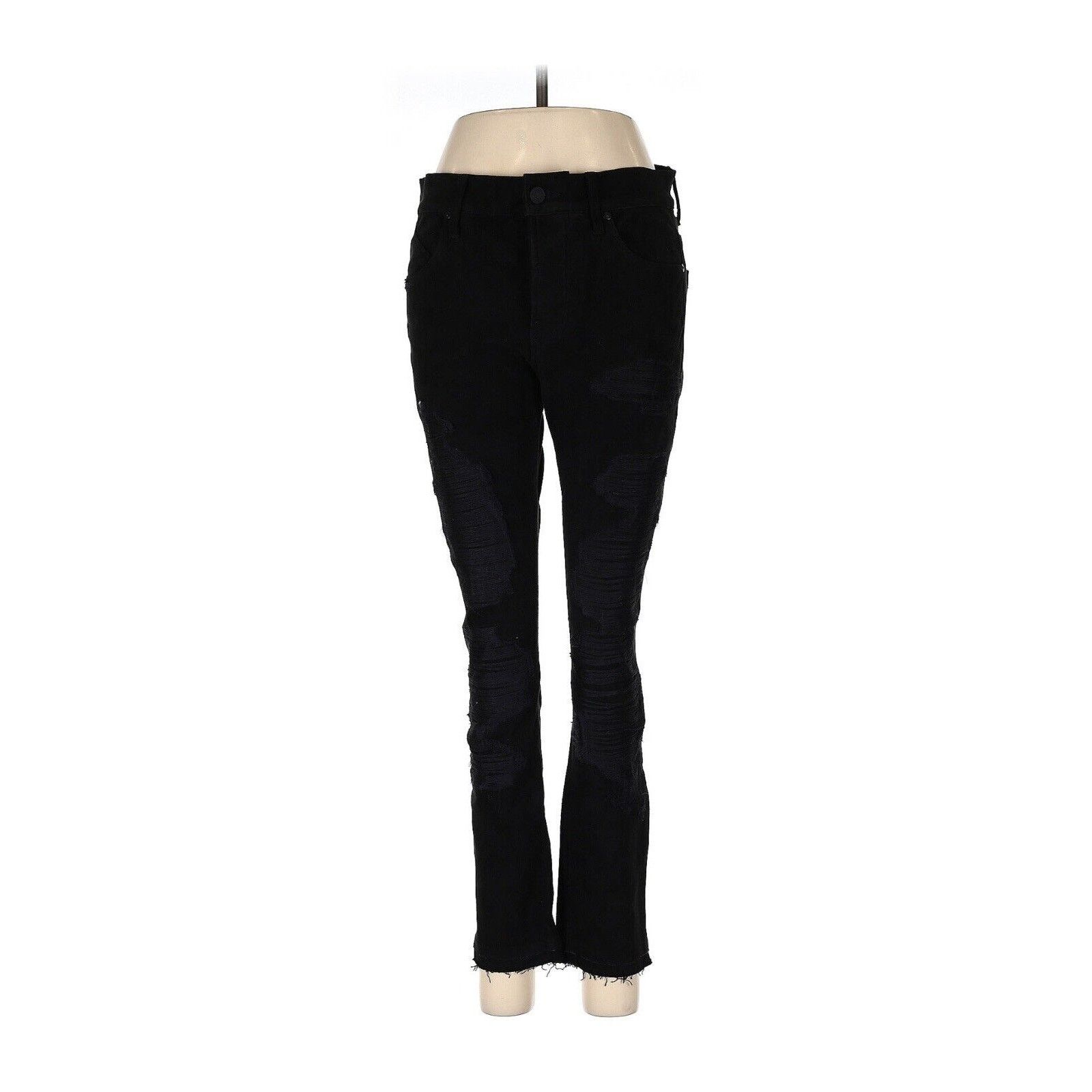 Rta RTA Black Lamb Leather Skinny Soft Suede Distressed 25 X 29 Size 25" / US 0 / IT 36 - 1 Thumbnail