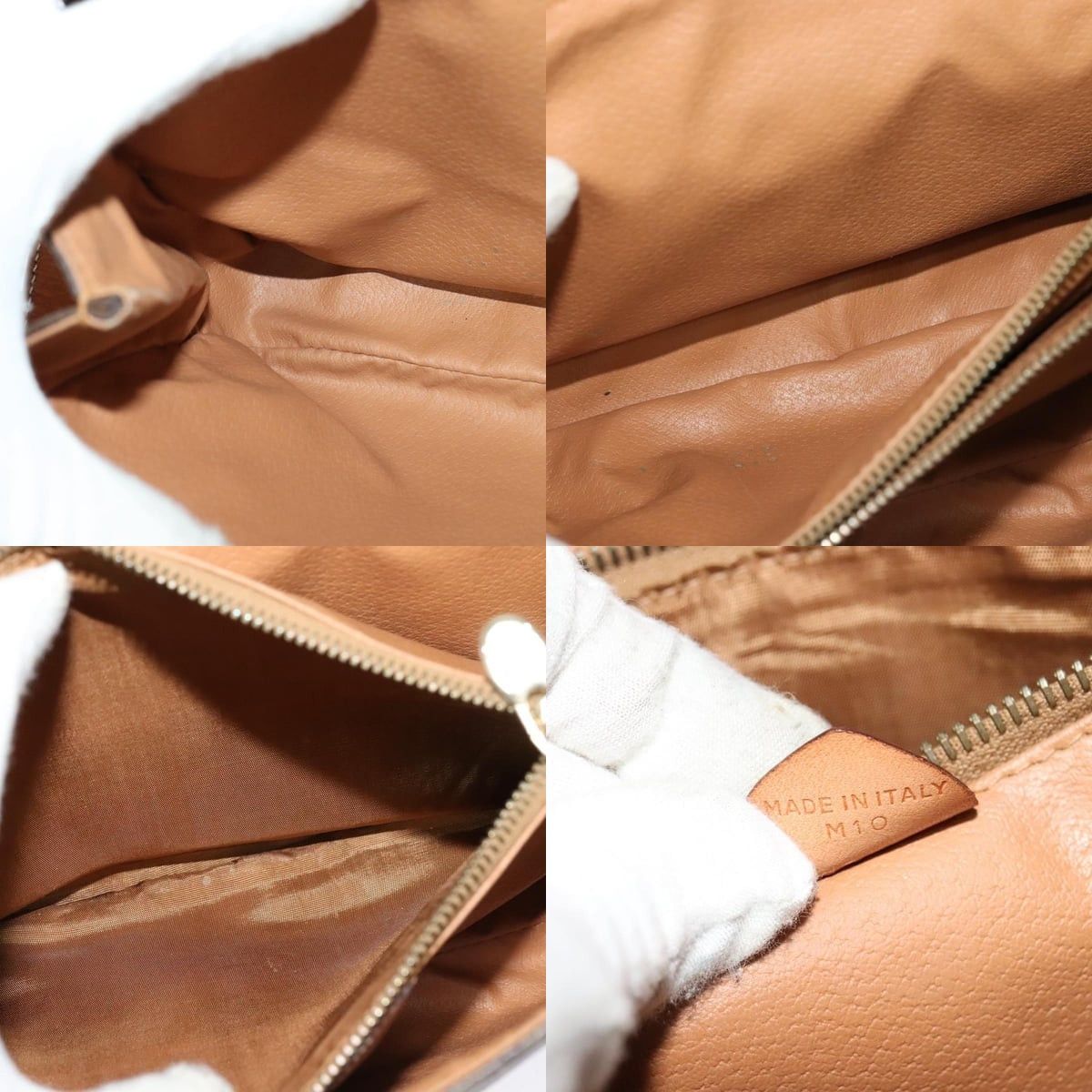 Celine CELINE Macadam Canvas Shoulder Bag Pvc Leather Brown Gold Size ONE SIZE - 12 Thumbnail