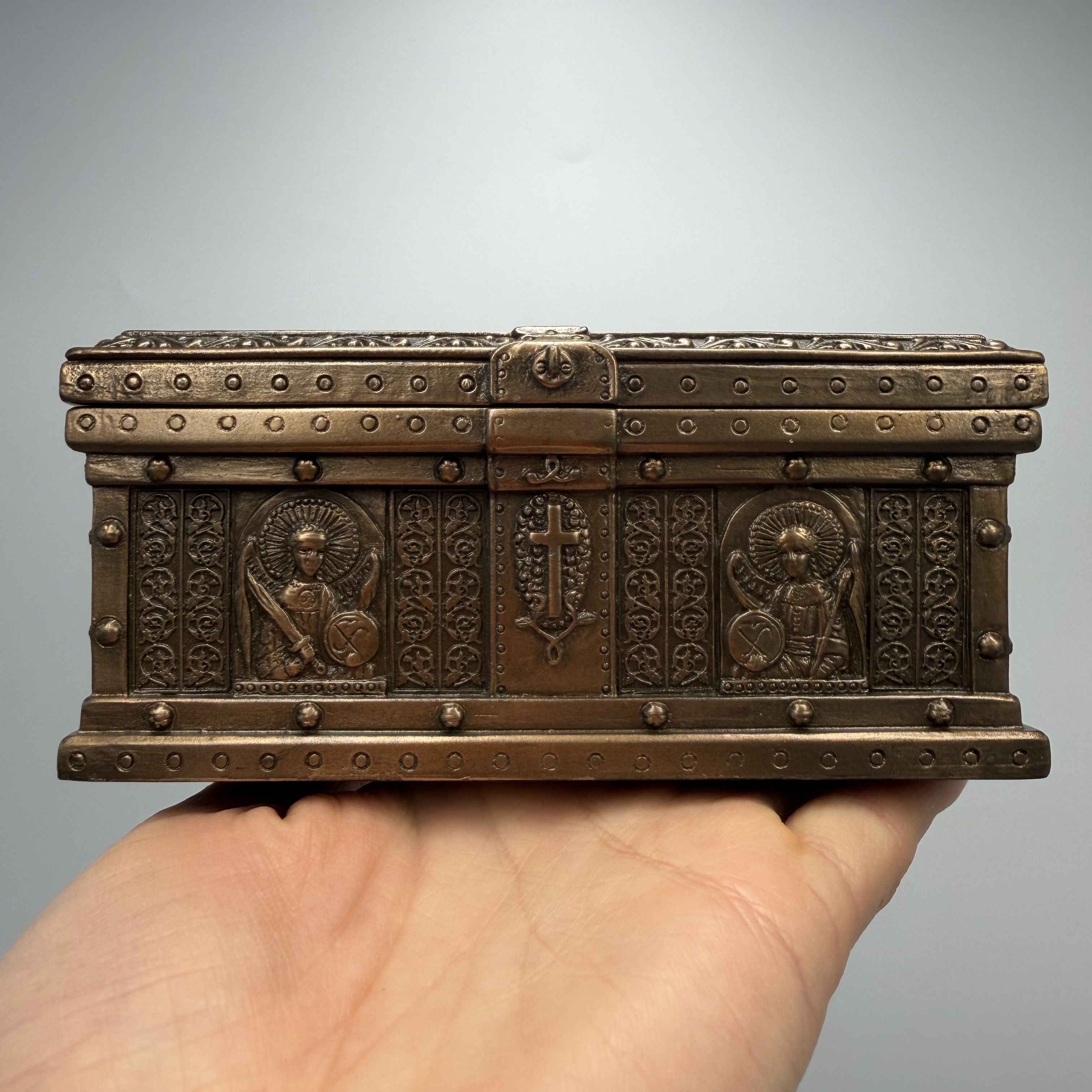 Other Archangel Michael Trinket Box Bronze Finish Jewelry Box Size ONE SIZE - 7 Thumbnail