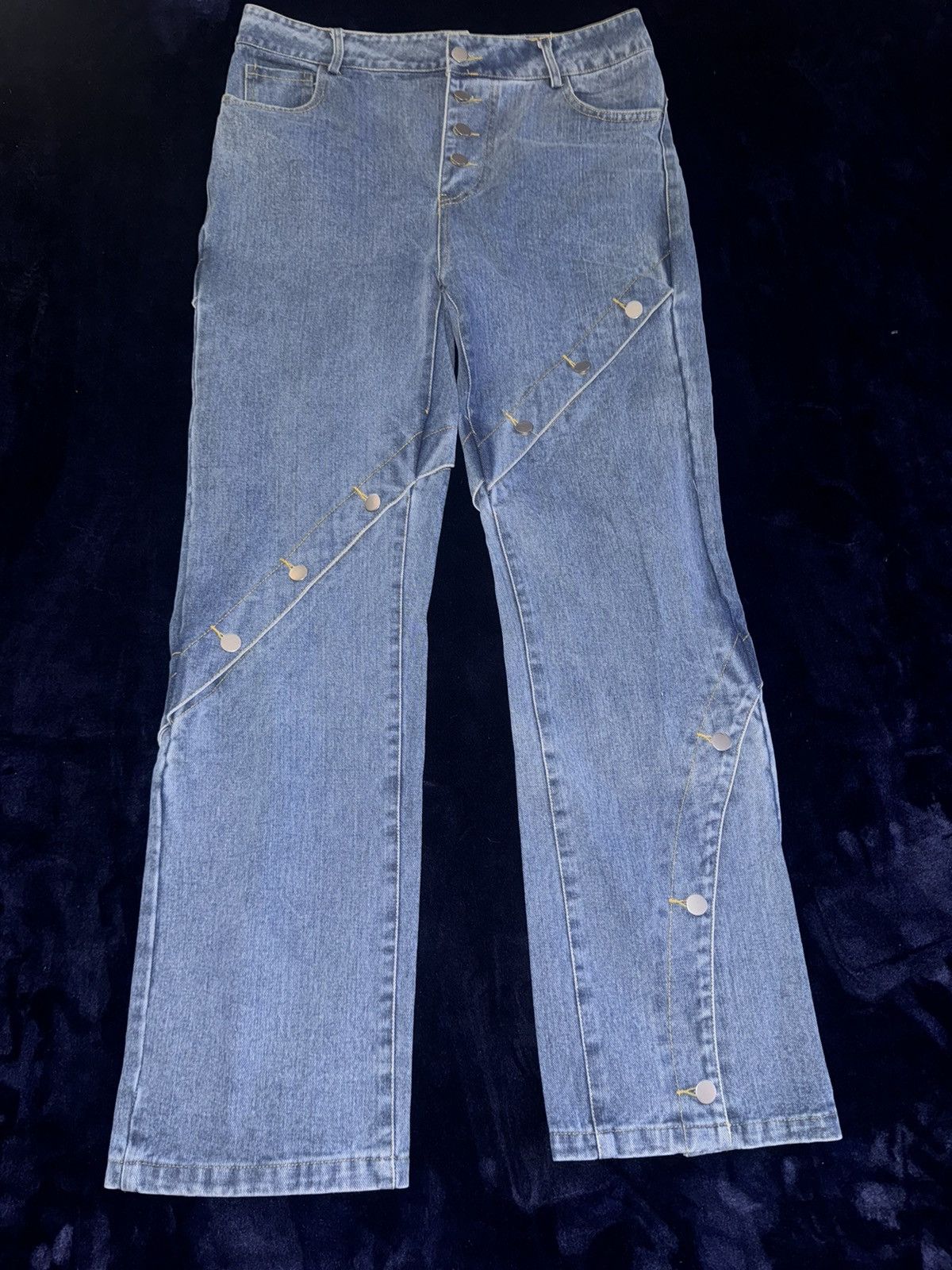 Other Button Lose Straight Jeans Size US 34 / EU 50 - 2 Thumbnail