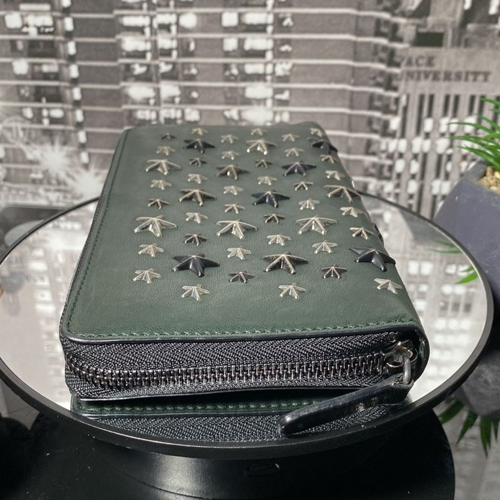 Jimmy Choo Authentic JIMMY CHOO 💚Leather Star Wallet Size ONE SIZE - 12 Thumbnail