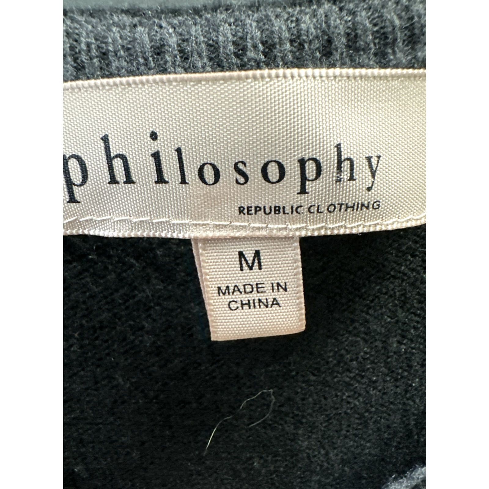 VINTAGE Philosophy Women's Sweater Dress Color Block Knit Knee