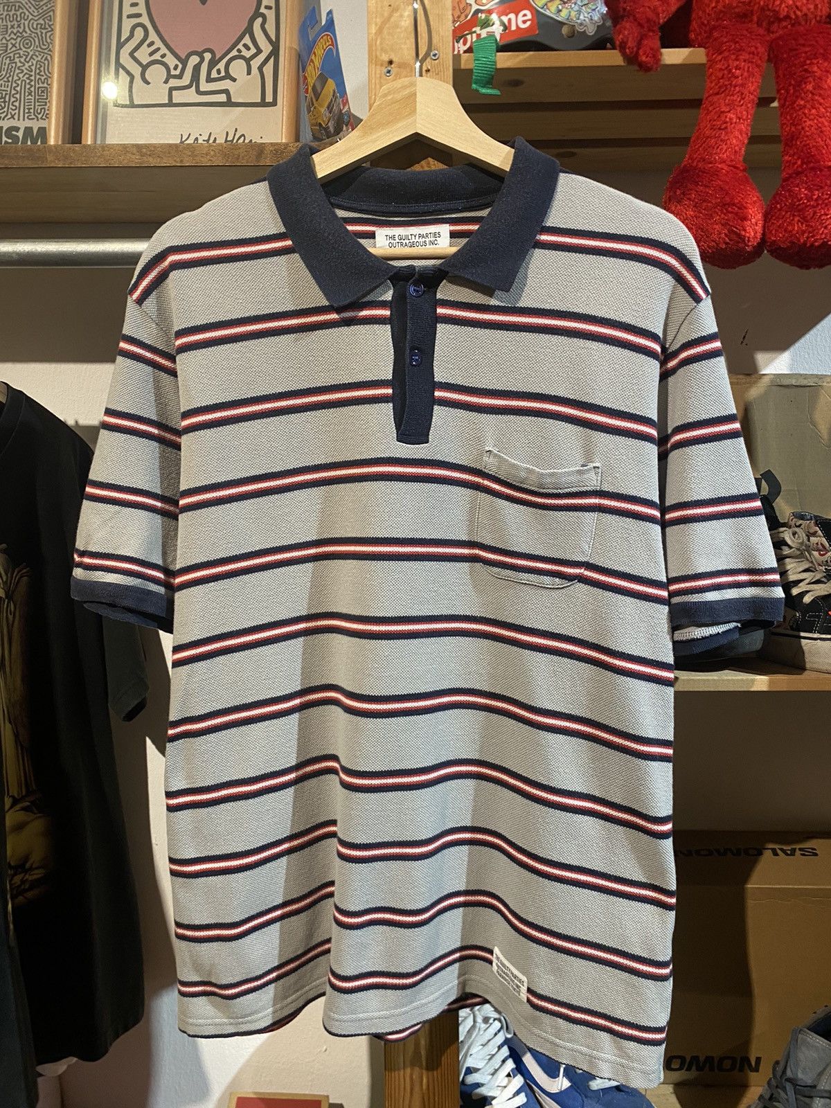 Japanese Brand RARE Wacko Maria Guilty Parties Polos Stripe Tee Size US L / EU 52-54 / 3 - 2 Thumbnail