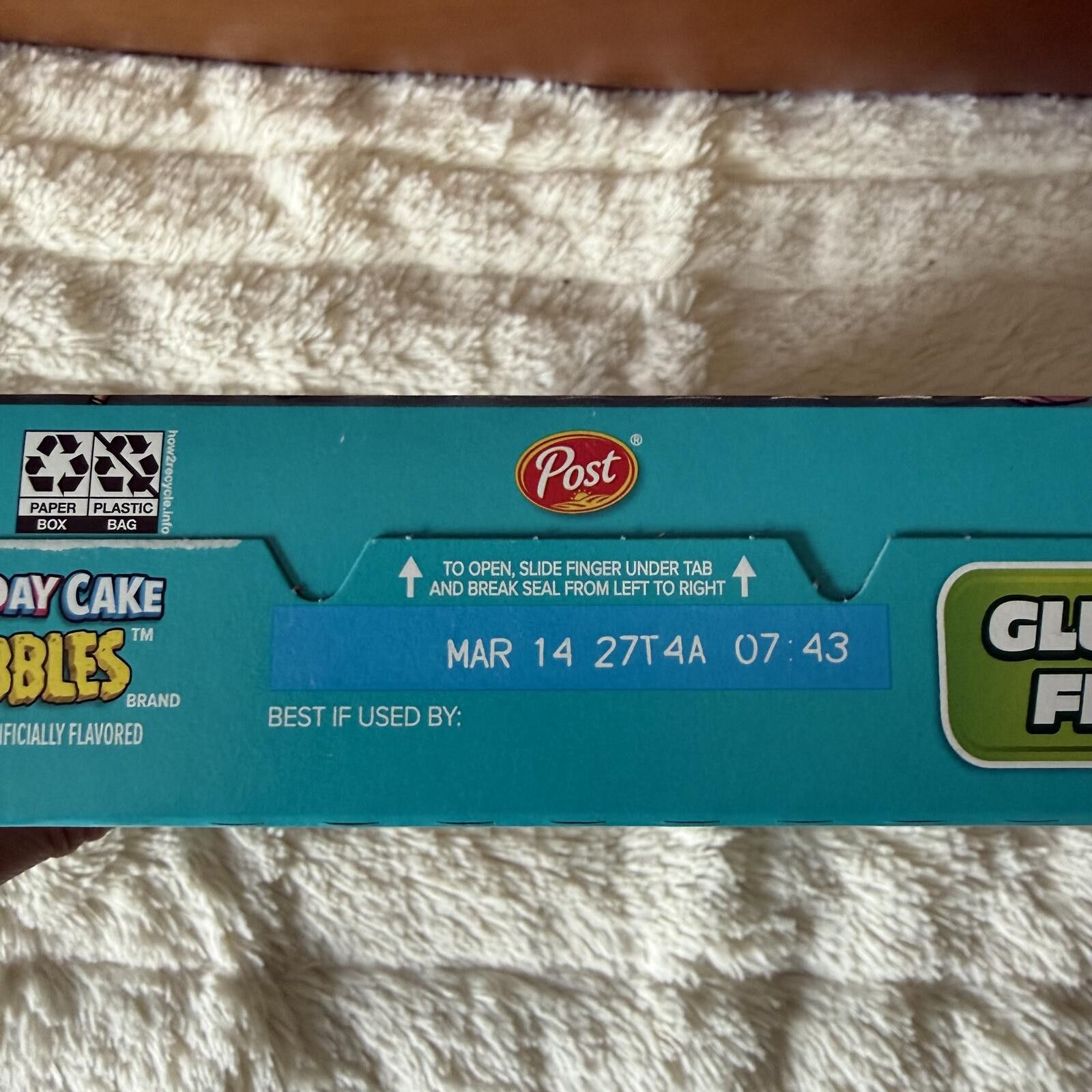 Porter Post Birthday Cake Pebbles Cereal Sealed Fruity Pebbles Rare Size ONE SIZE - 3 Thumbnail