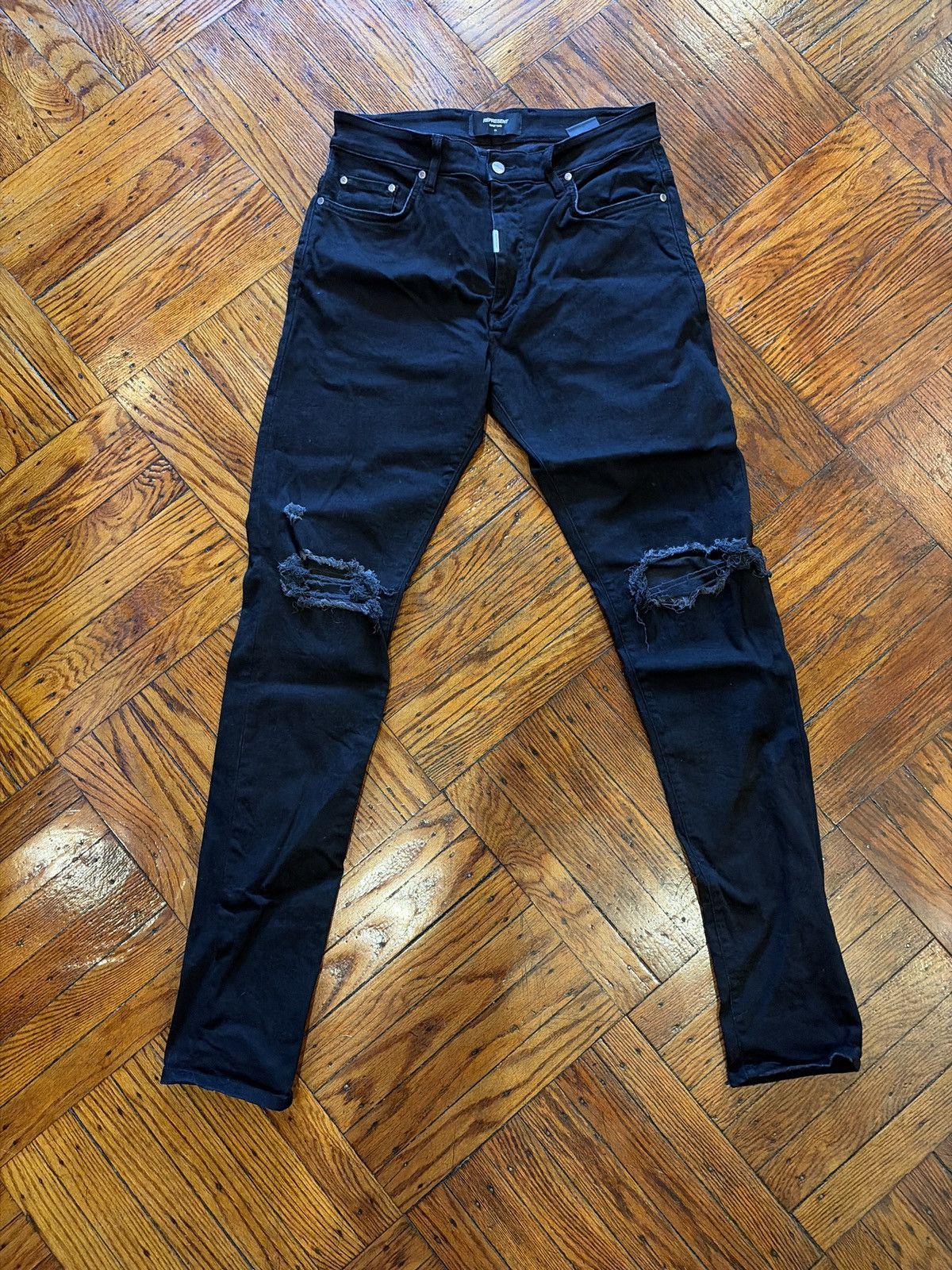 Represent Clo. Represent Stacked black jeans Size US 34 / EU 50 - 2 Thumbnail