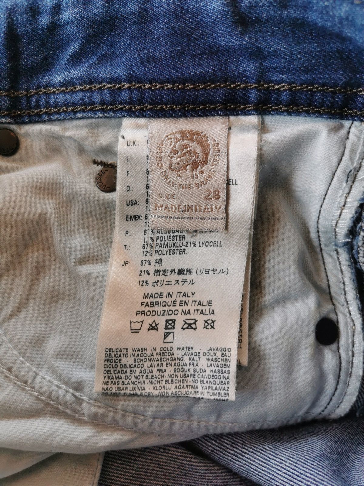 Diesel Black Gold Blue Eyecons Diesel Distressed Skinny Jeans Size US 30 / EU 46 - 10 Thumbnail