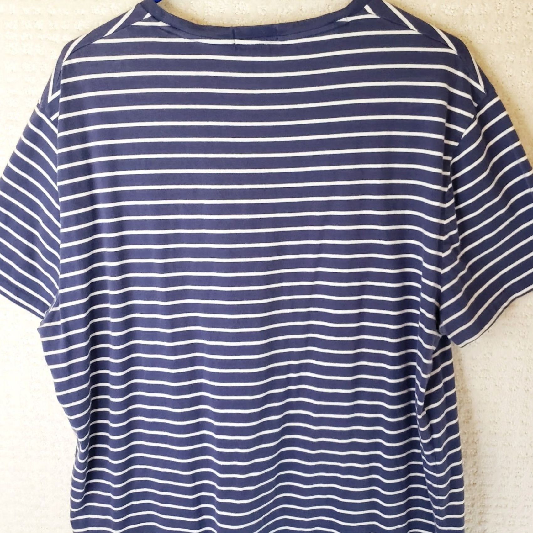 Polo Ralph Lauren Polo Ralph Lauren Shirt Men XL Blue Striped Slim Fit Crew Neck T-Shirt Jersey Cotton Short Sleeve Size US XL / EU 56 / 4 - 7 Thumbnail