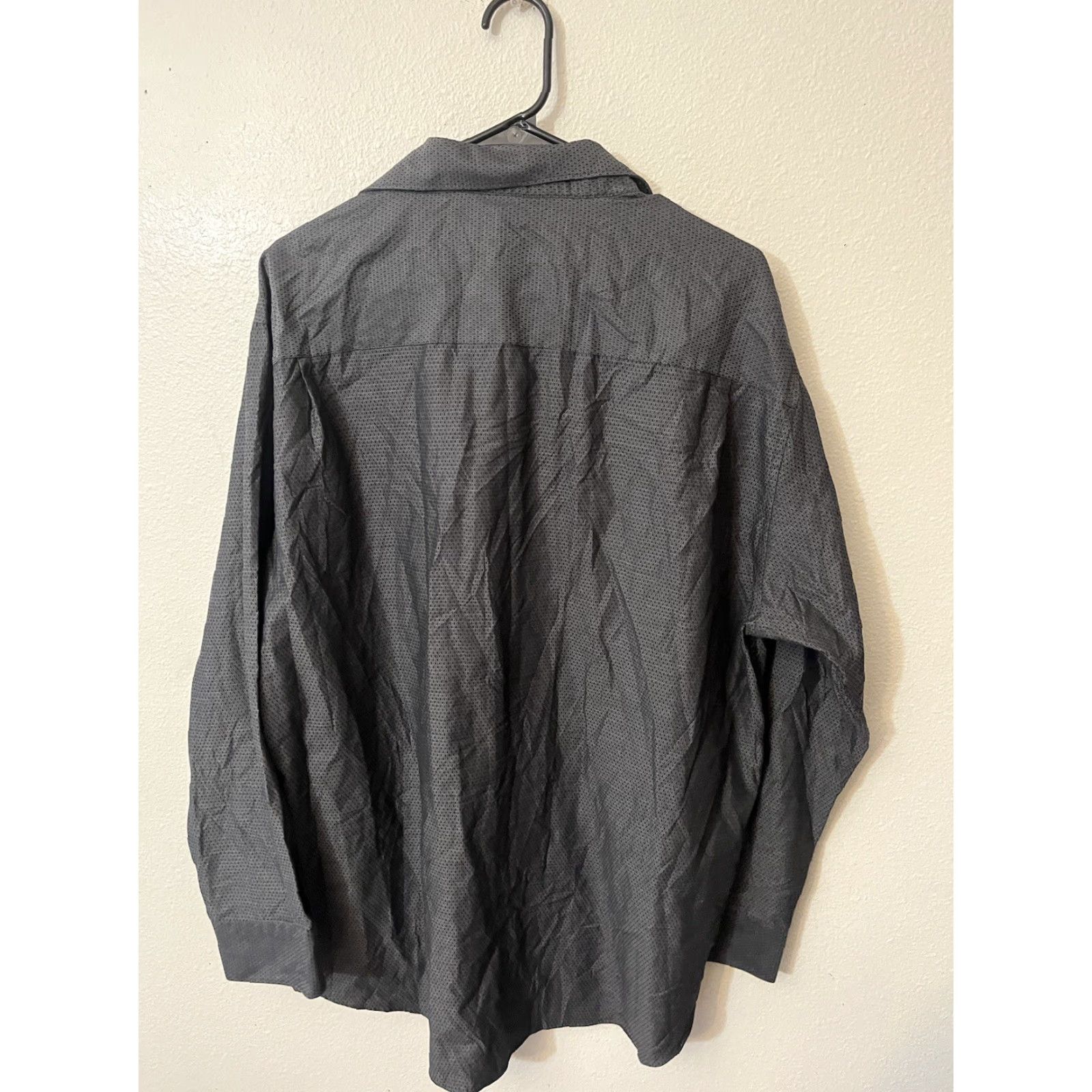 Perry Ellis Perry Ellis Men’s Long Sleeve Gray Wrinkle Free Fit Shirt Button Down XL Shirt Slim Button-Up Mens Gray Size US XL / EU 56 / 4 - 2 Thumbnail