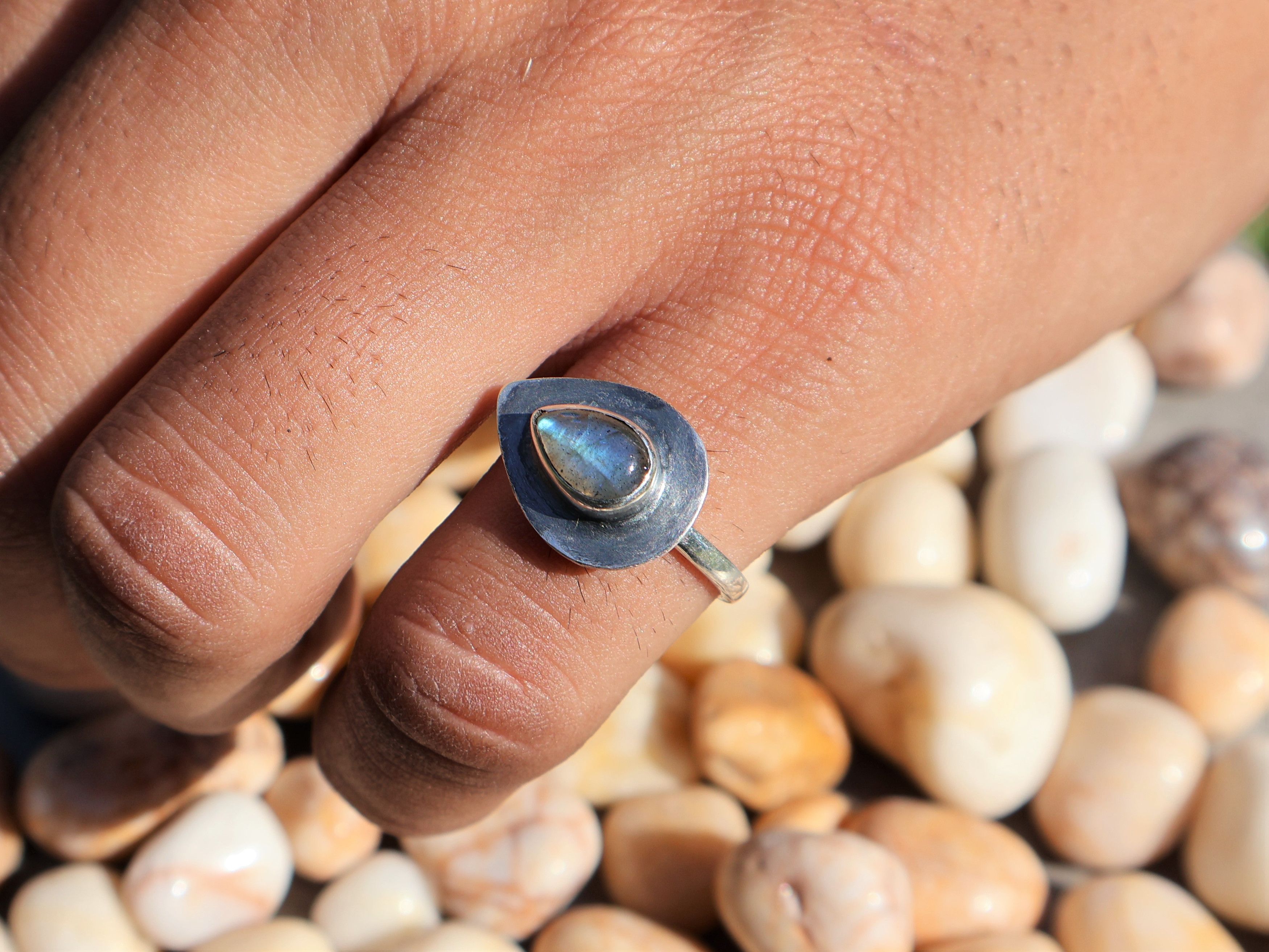 Handmade Labradorite Ring, Handmade Women Ring, 925 Sterling Silver Size ONE SIZE - 1 Thumbnail