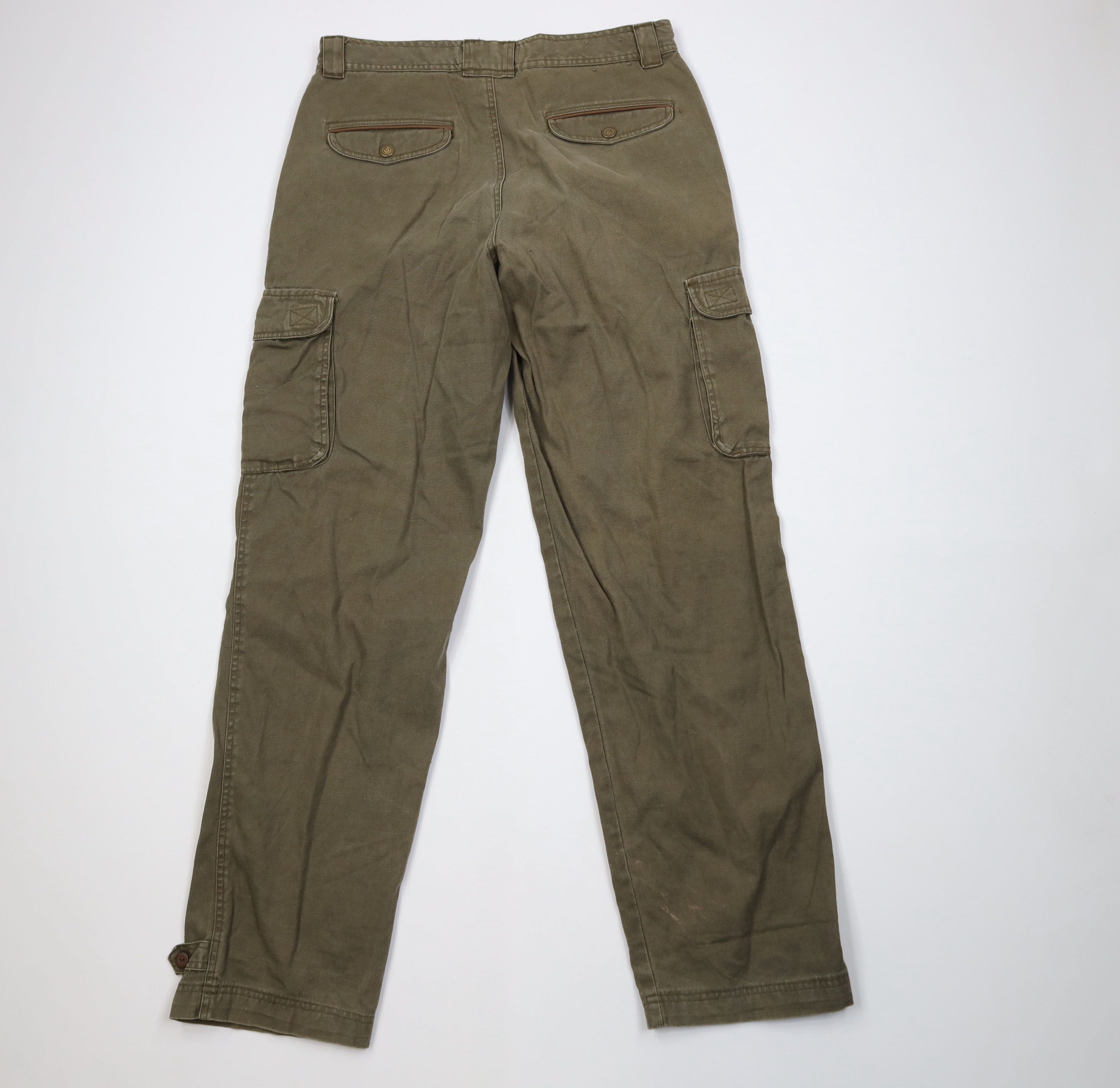 Vintage Vintage 90s Streetwear Relaxed Fit Baggy Cargo Pants Green Size US 34 / EU 50 - 12 Thumbnail