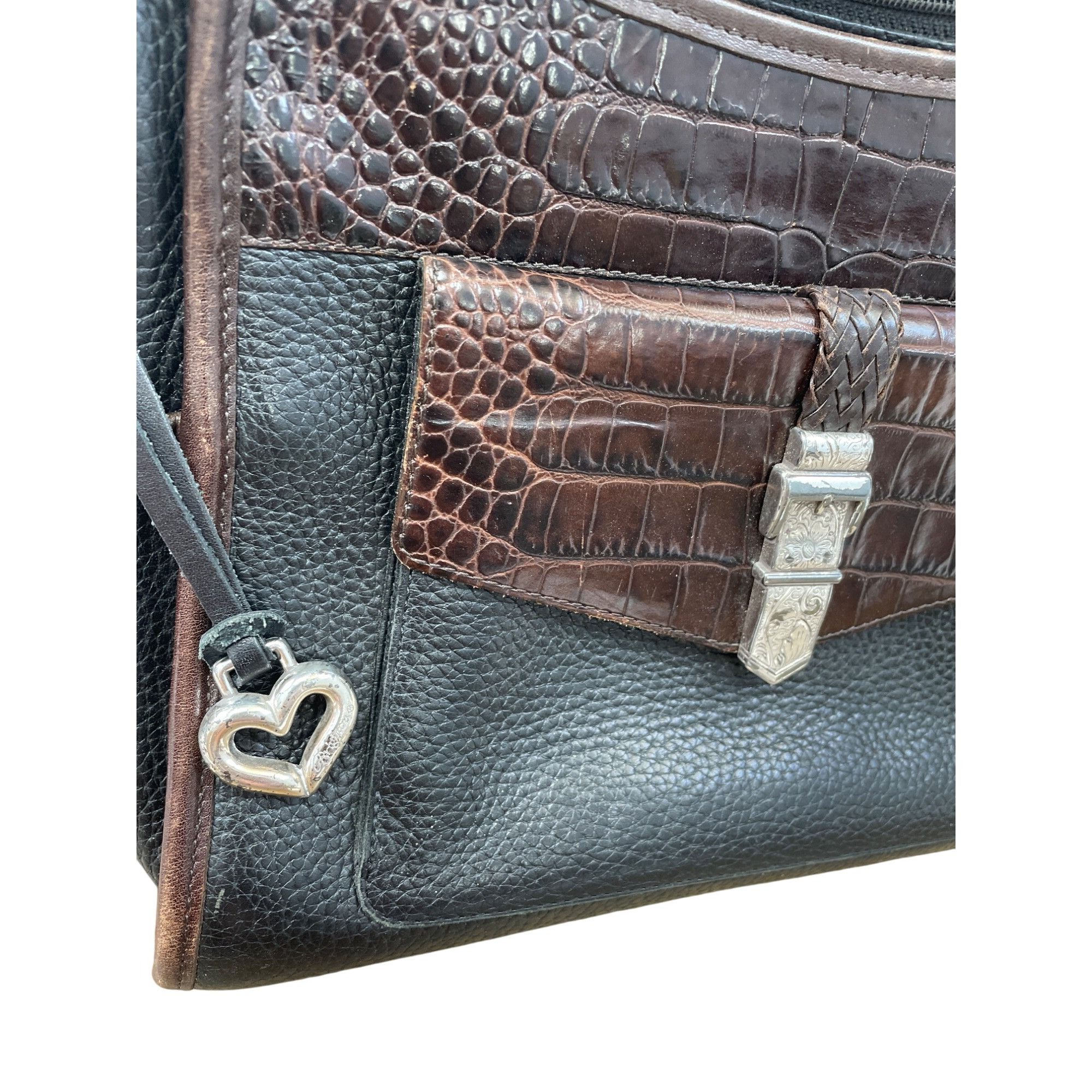 Brighton Brighton Womens Brown Leather Shoulder Handbag SKU 8962 Size ONE SIZE - 2 Thumbnail