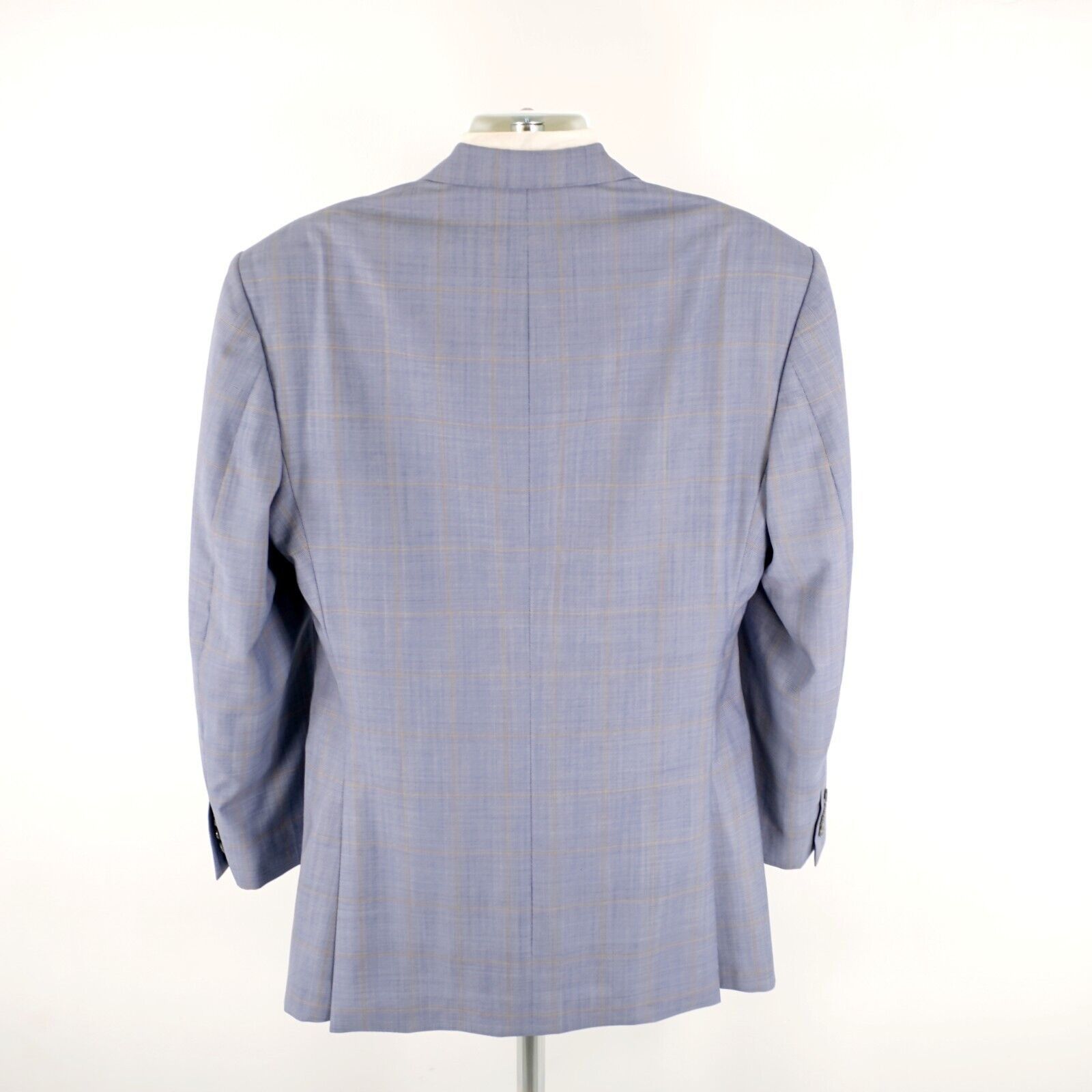 Vitale Barberis Canonico Vitale Barberis Canonico Super 140s Blue Plaid 2 Piece Vest Size 42L - 8 Thumbnail