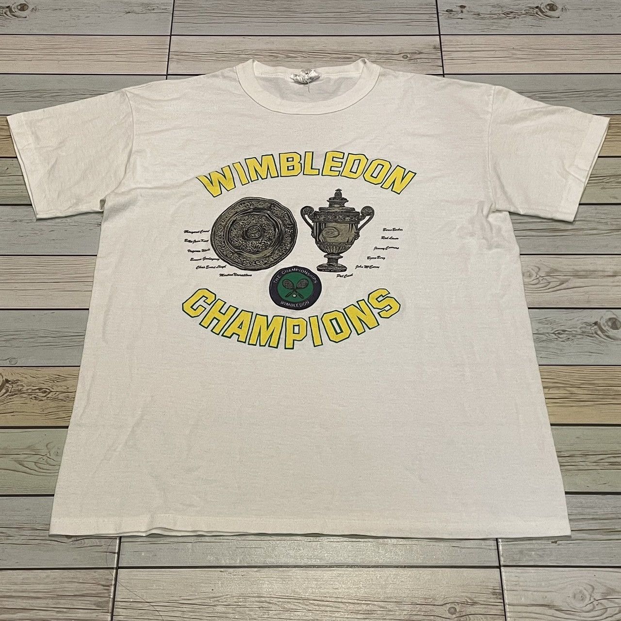 Vintage Rare Vintage 90's Winbledon ATP Tennis Sport Tee Size US L / EU 52-54 / 3 - 1 Thumbnail