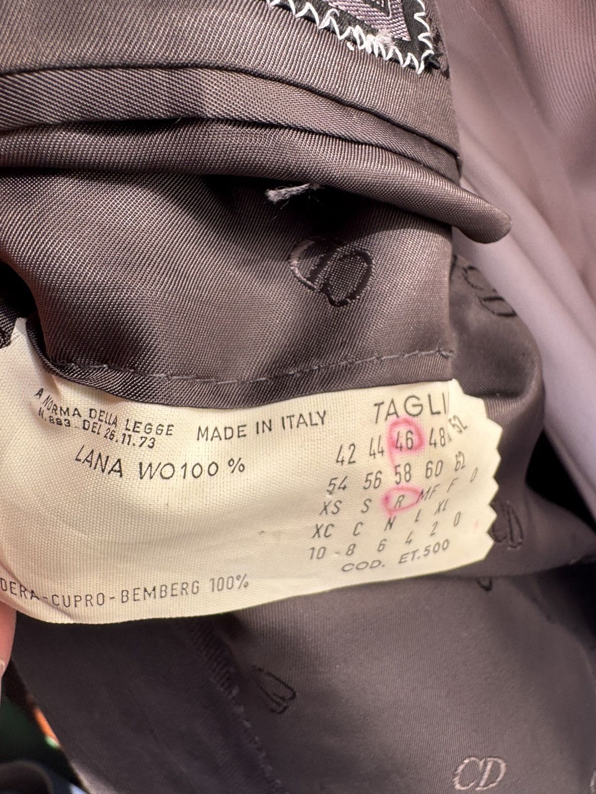 Dior Christian Dior 46 Suit Size 46R - 5 Thumbnail