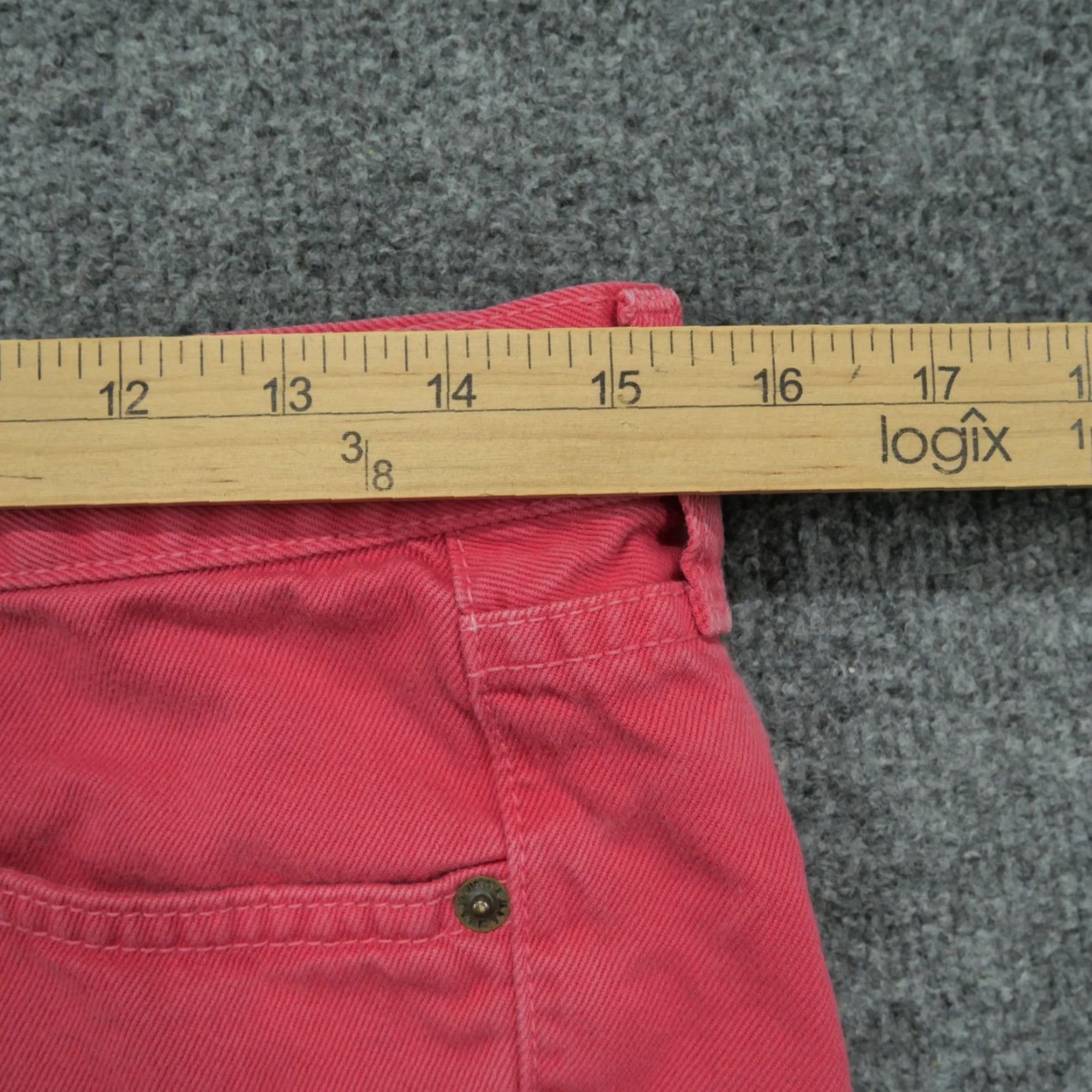 Vintage One X One Teaspoon Denim Cut-Off Shorts Womens 0 Pink Blue Classic Wide 90s Grunge Pockets Mens? Size 30" / US 8 / IT 44 - 7 Thumbnail