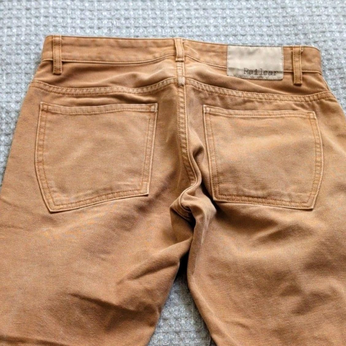 Railcar Fine Goods Pants Mens 31x28 Brown Canvas Work Jeans Slim Made In Usa, Men's — image 3 of 6