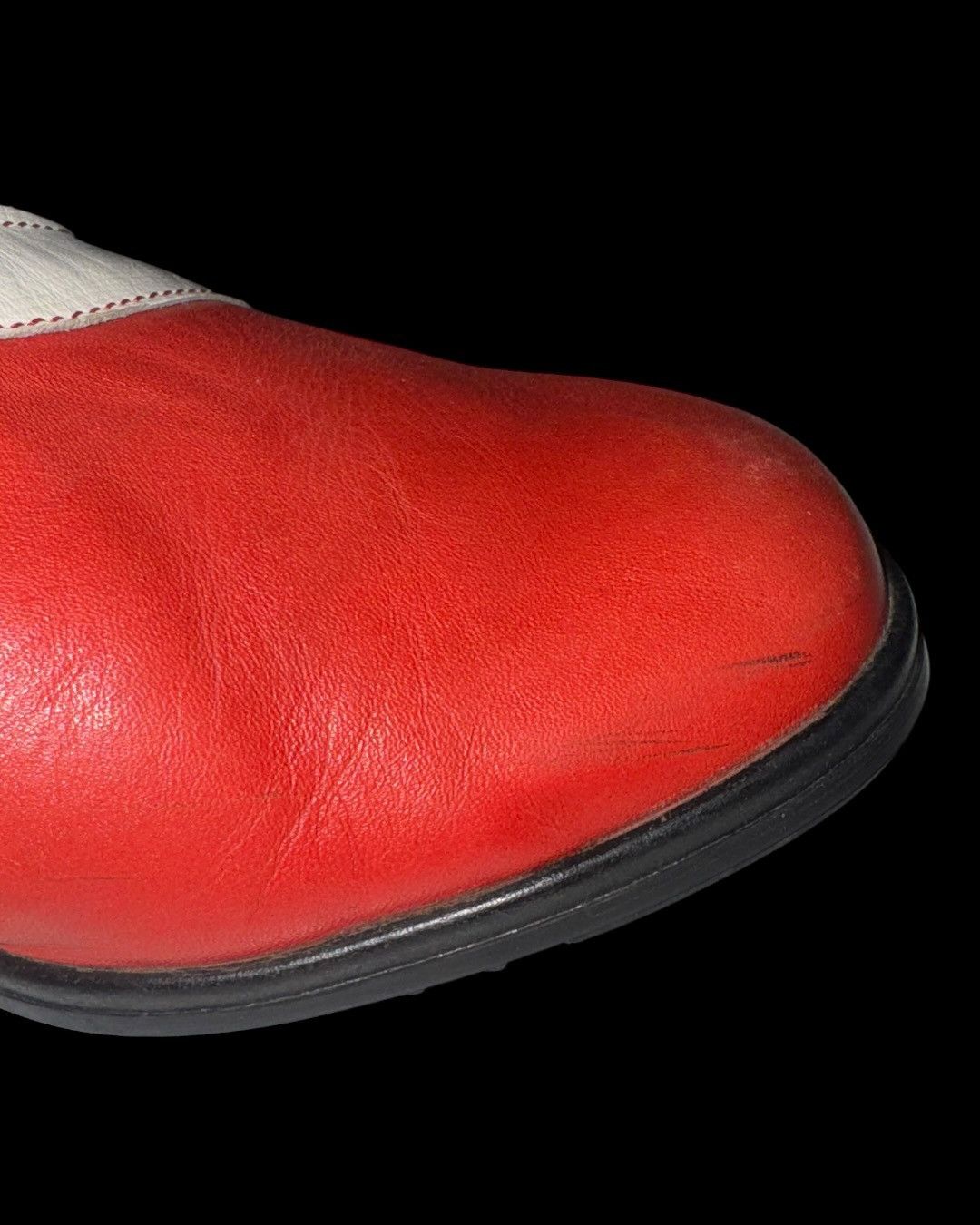 Other Vintage Red White Leather Moto Boots Biker Boots Size US 9 / IT 39 - 6 Thumbnail