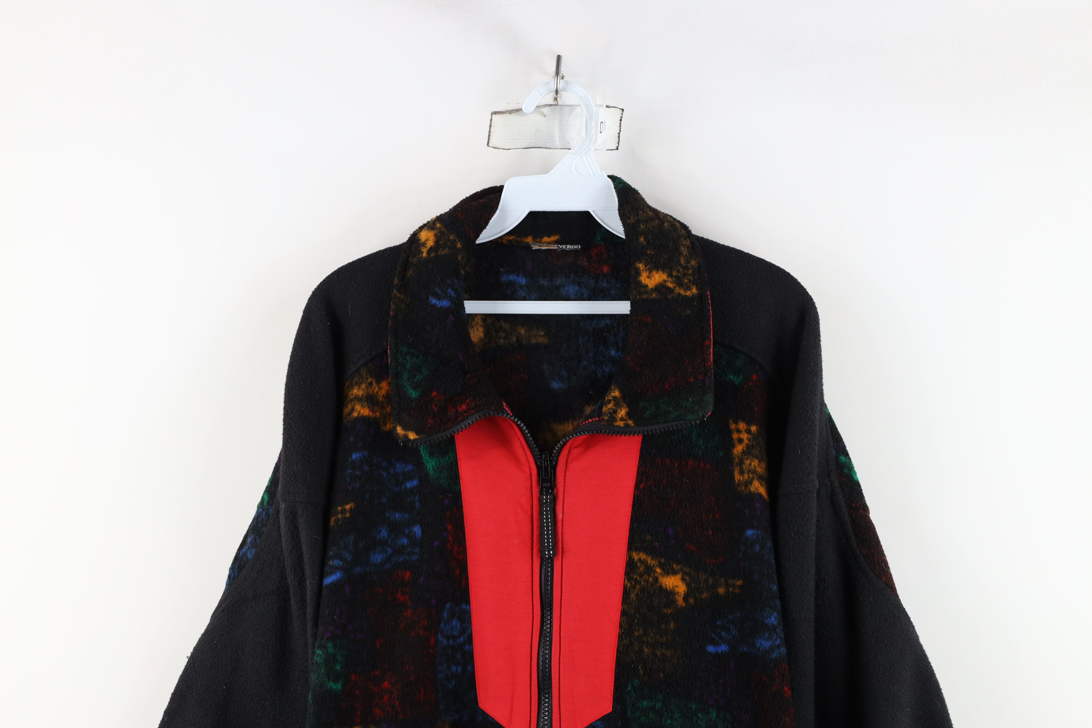 Vintage Vintage 90s Streetwear Geometric Fleece Full Zip Jacket Size US XL / EU 56 / 4 - 2 Thumbnail