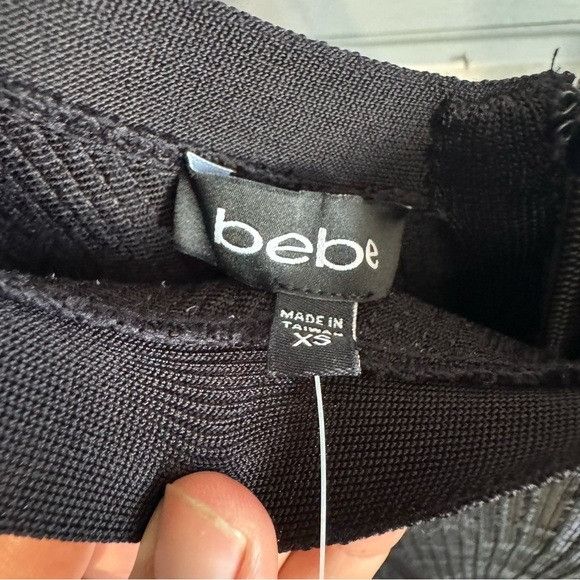 Bebe NWT BEBE BLACK SEQUIN MINI DRESS SZ EXTRA SMALL XS Size XS / US 0-2 / IT 36-38 - 5 Thumbnail