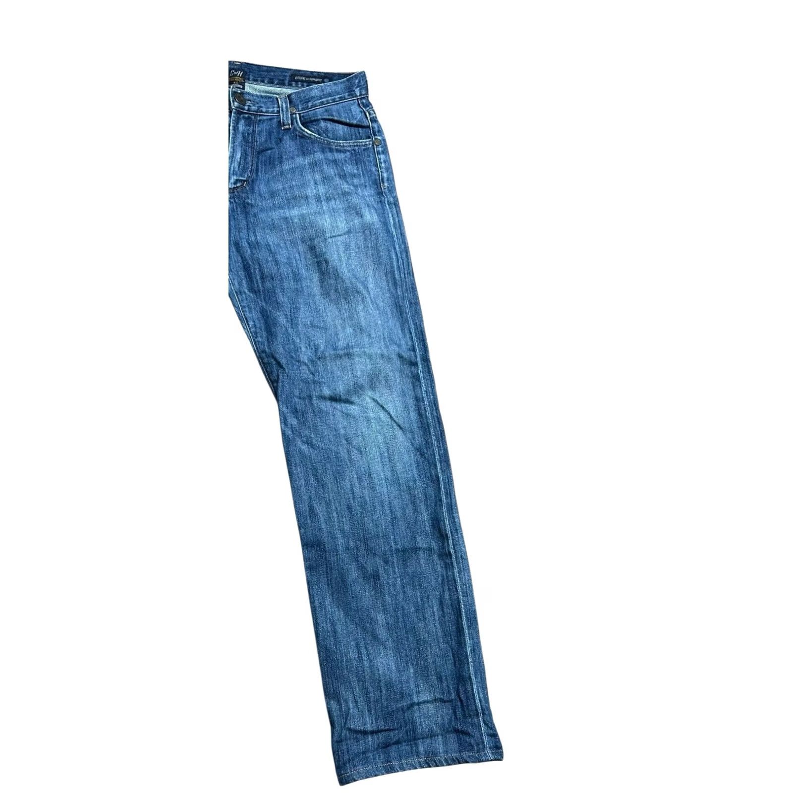 Citizens Of Humanity Citizens Of Humanity Jeans Men Pant 32 Blue Denim Sid DarkWash C of H USA 30x30 Regular Straight 5-Pocket Denim Jeans Size US 32 / EU 48 - 3 Thumbnail