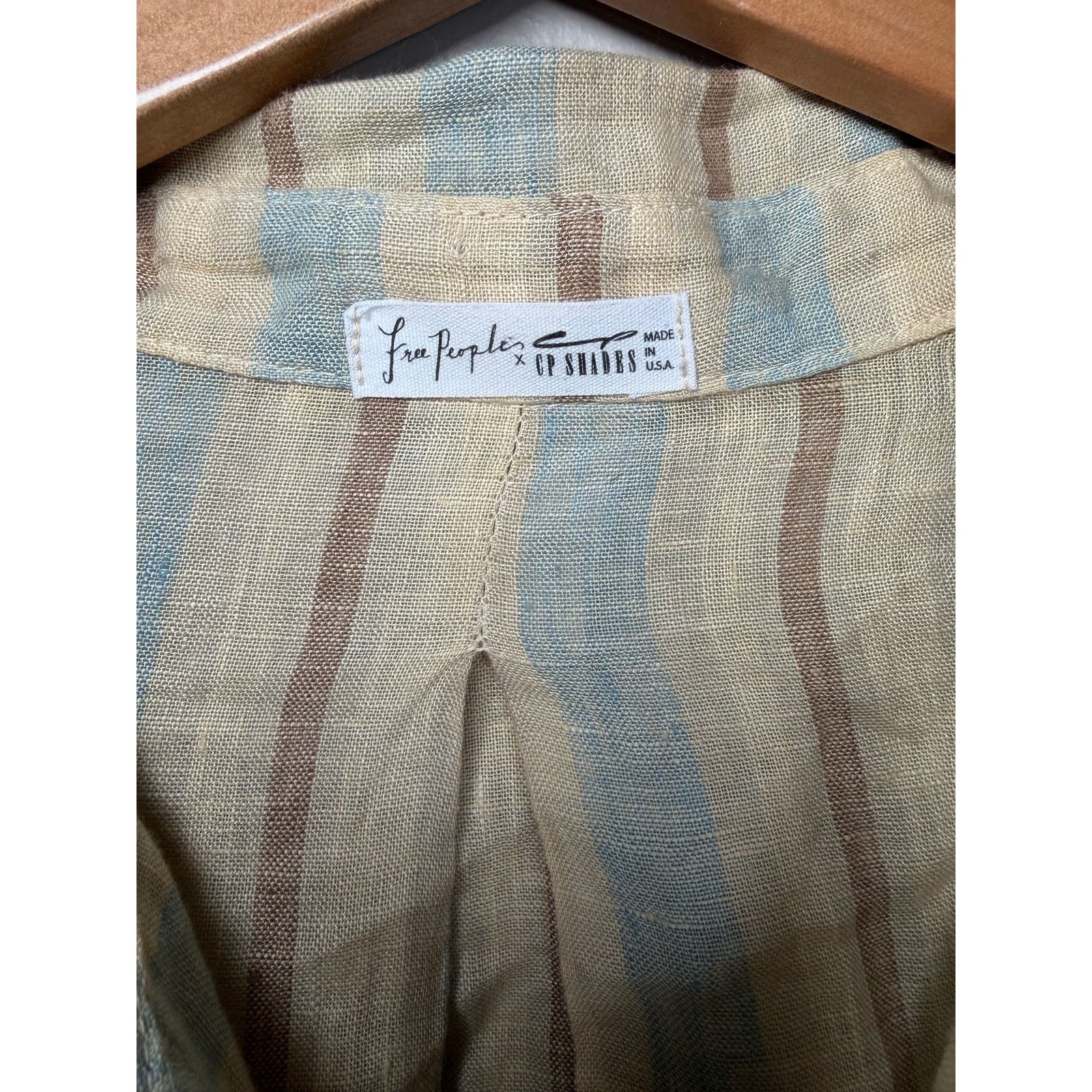 CP Shades NWOT CP Shades Mixed Plaid Linen Double Cloth Top size L Size L / US 10 / IT 46 - 5 Thumbnail