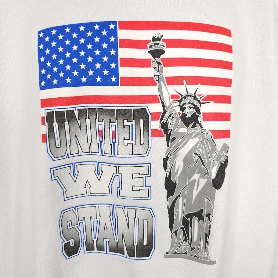 Vintage Vintage American Flag Sweatshirt Mens Size XL White 90s Y2K Size US XL / EU 56 / 4 - 2 Thumbnail