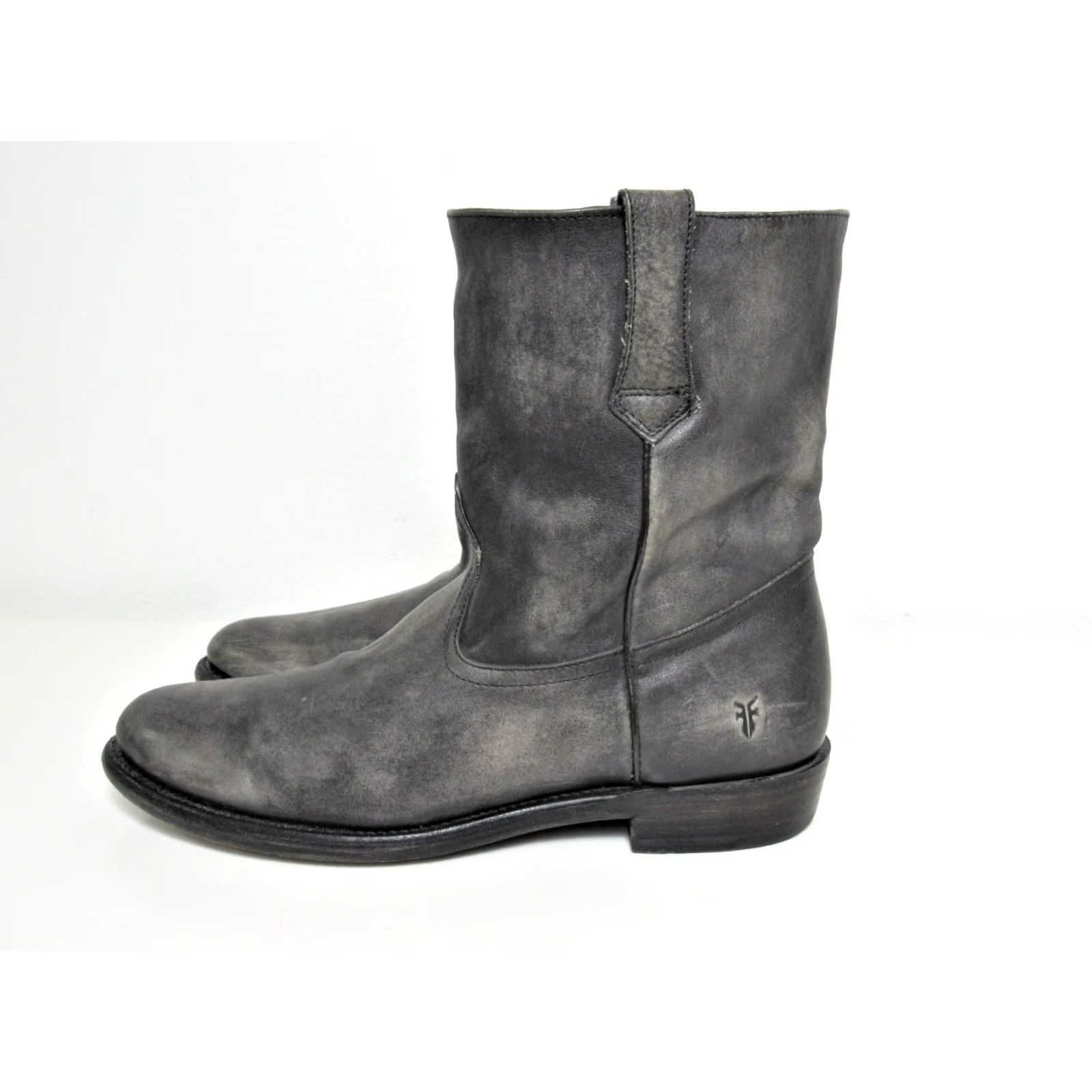 Frye Frye Biker Mens Brown Men Factory Distressed Motorcycle Gray Blue Leather Boot Size 10D Size US 10 / EU 43 - 2 Thumbnail