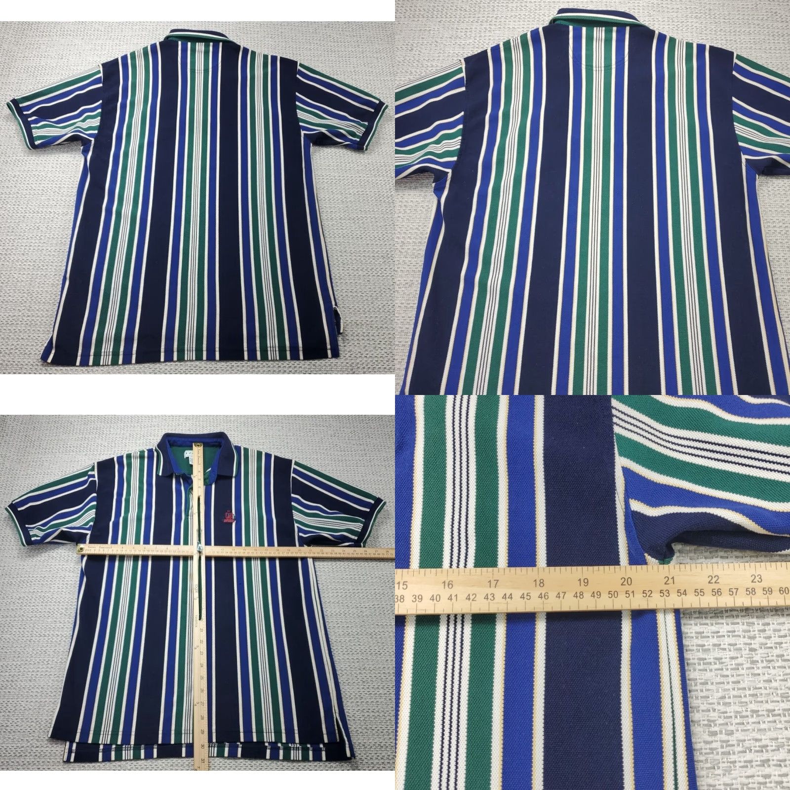 Izod VINTAGE IZOD Polo Shirt Mens L Striped Preppy Casual Shirt Golf Size US L / EU 52-54 / 3 - 8 Thumbnail