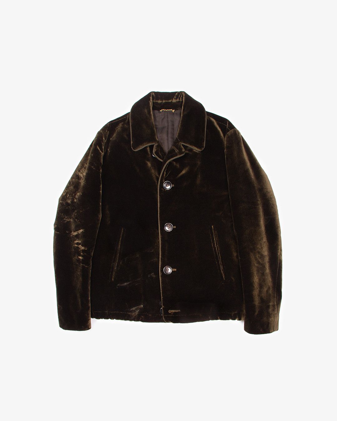 image of Louis Vuitton Aw06 Padded Velvet Jacket | 50 in Green, Men's (Size Large)