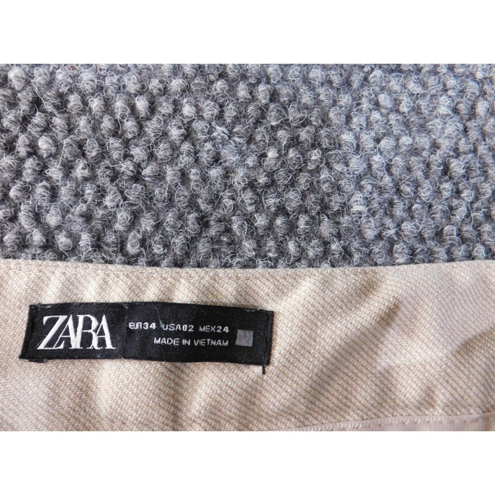 Zara zara Women Pants Beige Straight Office Casual Stretch Knit Button Dress Pants Regular 2 Beige Women Pants Size 28" / US 6 / IT 42 - 3 Thumbnail
