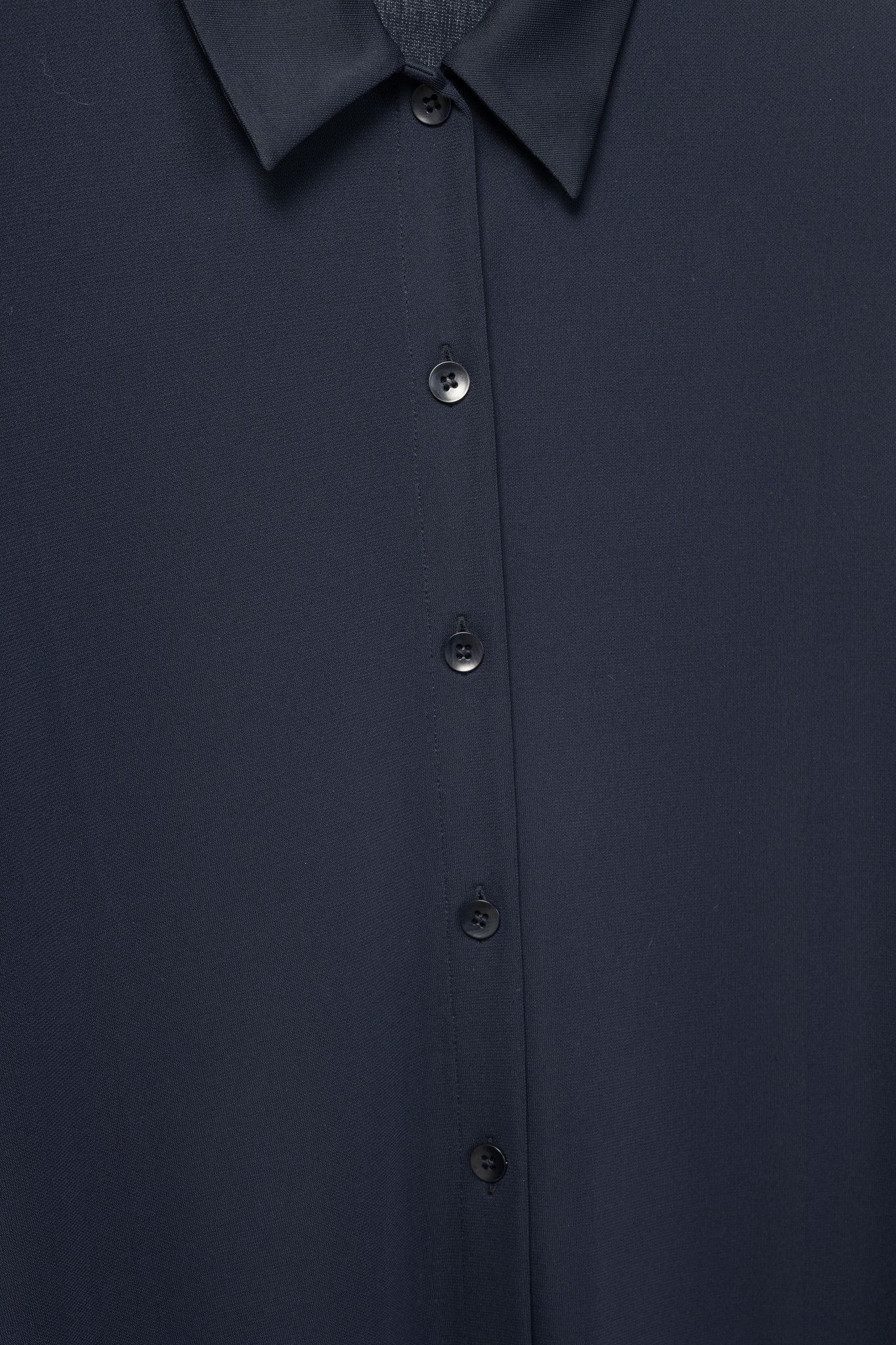 Tibi Tibi Navy Harlow Jersey Slim Short Sleeve Shirt Size M / US 6-8 / IT 42-44 - 6 Thumbnail