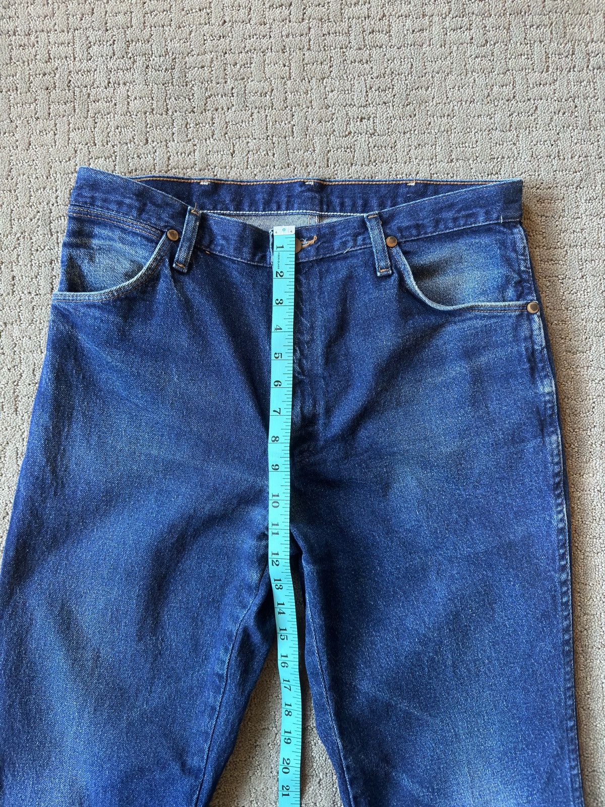 Vintage × Wrangler Dark Wash Straight Leg Jeans Size US 32 / EU 48 - 3 Thumbnail
