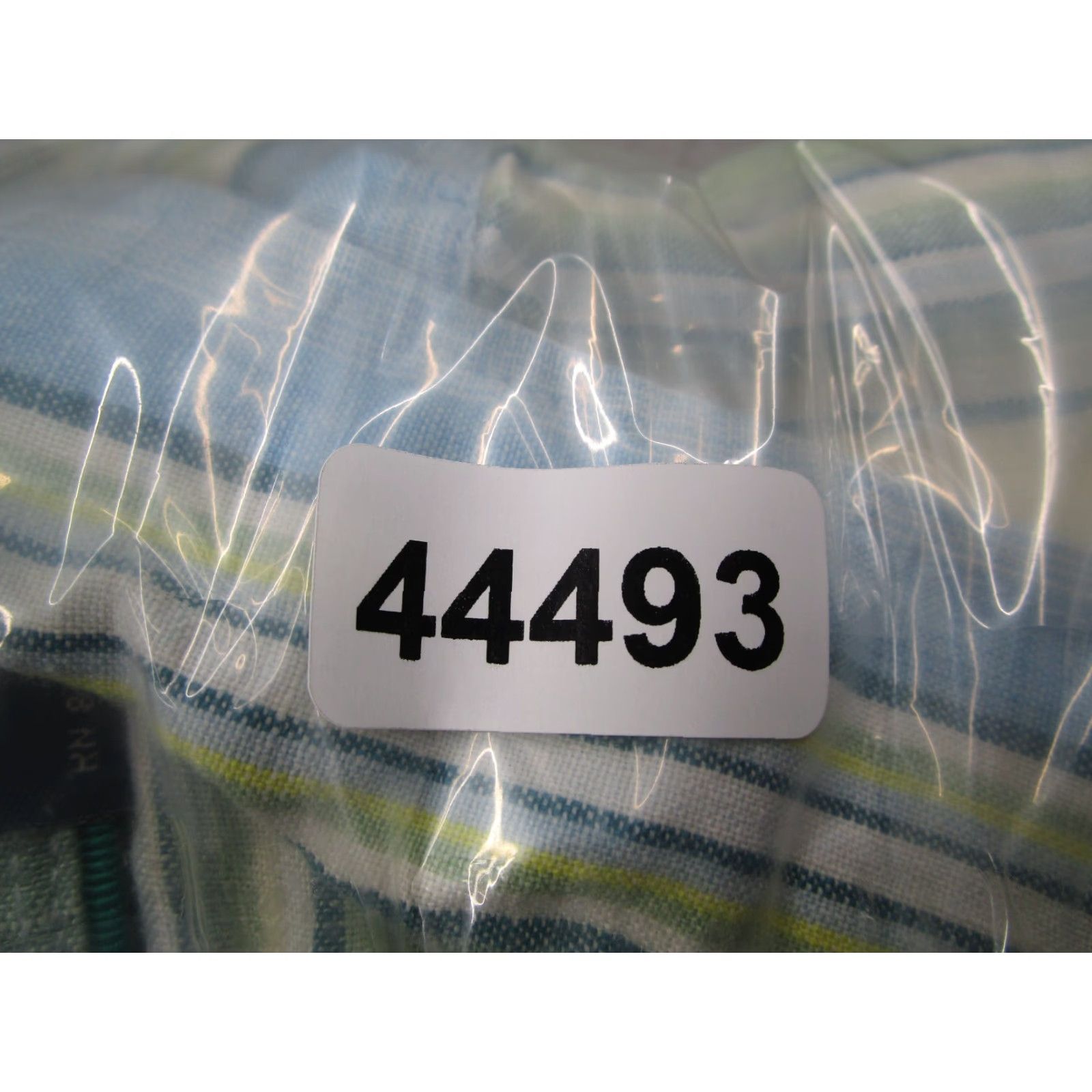 Tommy Bahama TOMMY BAHAMA INDIGO PALMS Mens Blue Green Striped Button-Up Long Sleeve Linen Shirt - Regular Medium - Travel Beach Classic Size US M / EU 48-50 / 2 - 8 Thumbnail