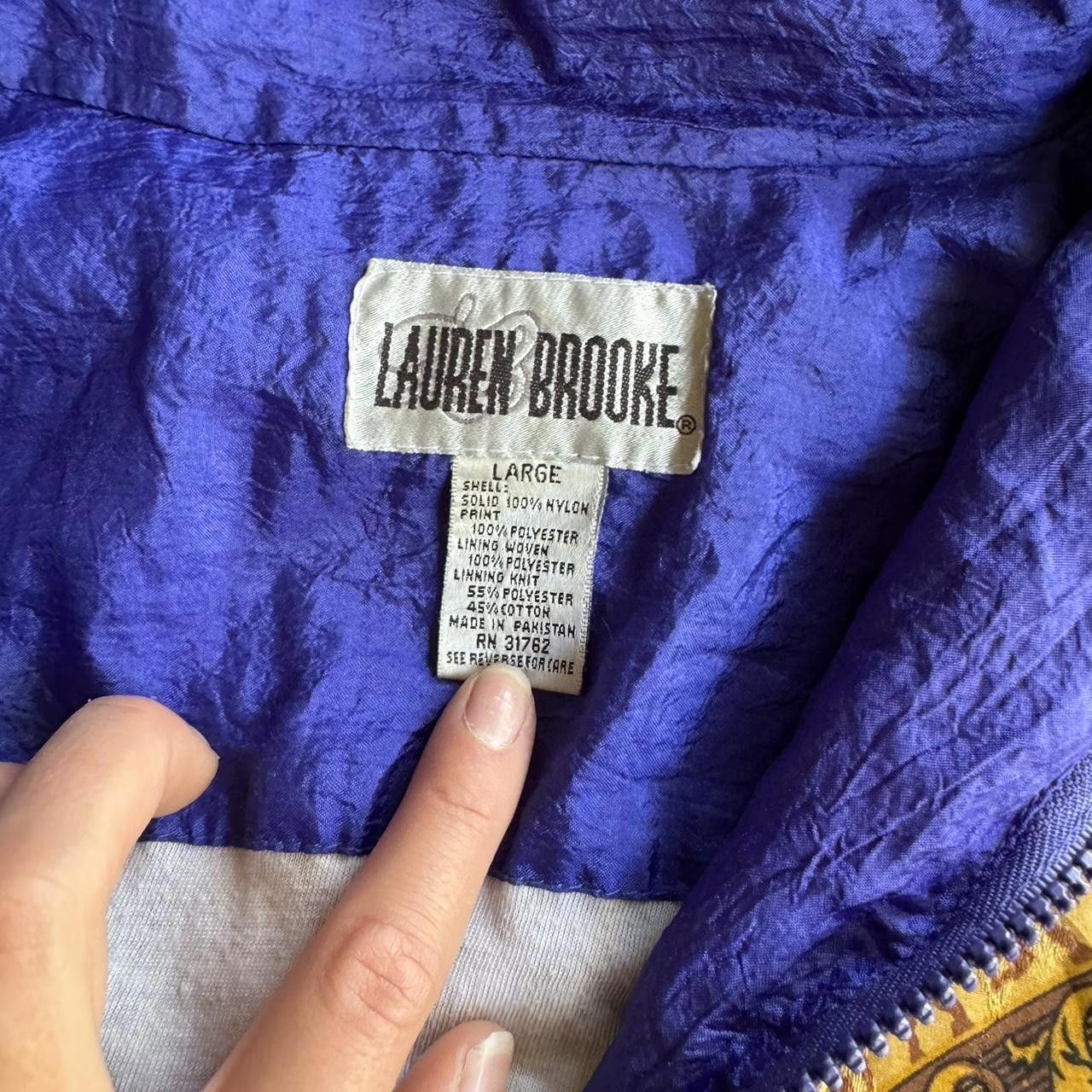 Designer Lauren Brooke Men's Blue and Purple Jacket Size US L / EU 52-54 / 3 - 2 Thumbnail