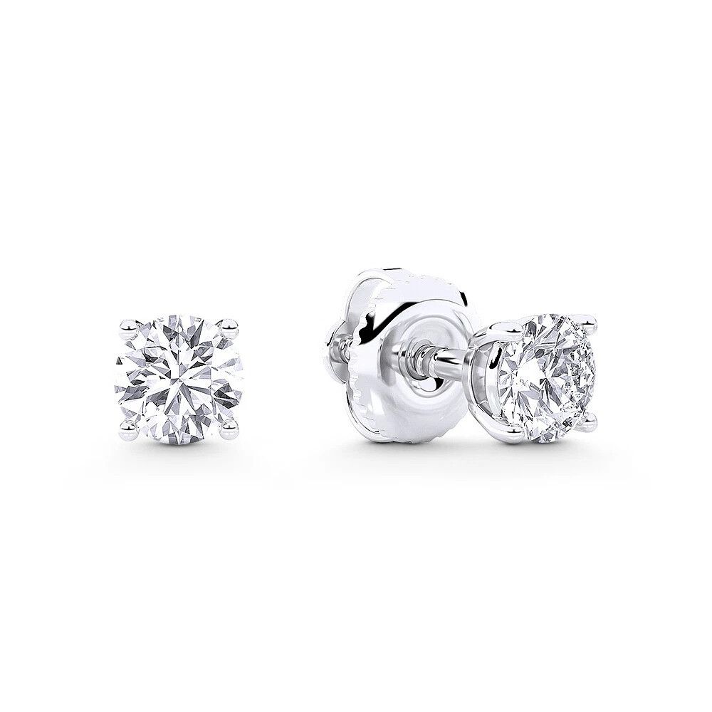 Other 0.25ct Lab Grown Diamond Round Earrings in 14k White Gold Size ONE SIZE - 1 Thumbnail