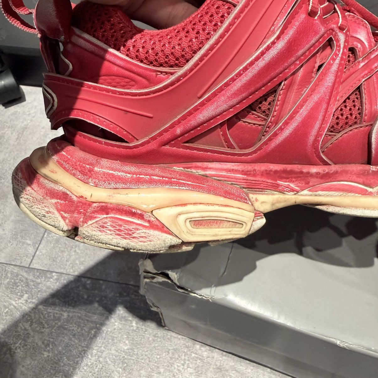 Balenciaga Balenciaga track faded red burgundy Size US 10 / EU 43 - 15 Thumbnail