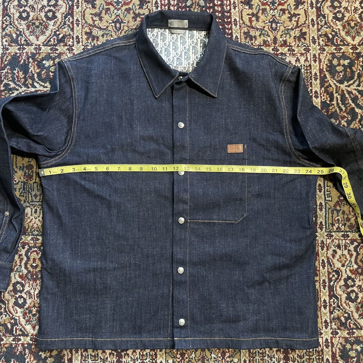 Dior Dior Oblique Overshirt Blue Raw Cotton Denim Size US L / EU 52-54 / 3 - 9 Thumbnail