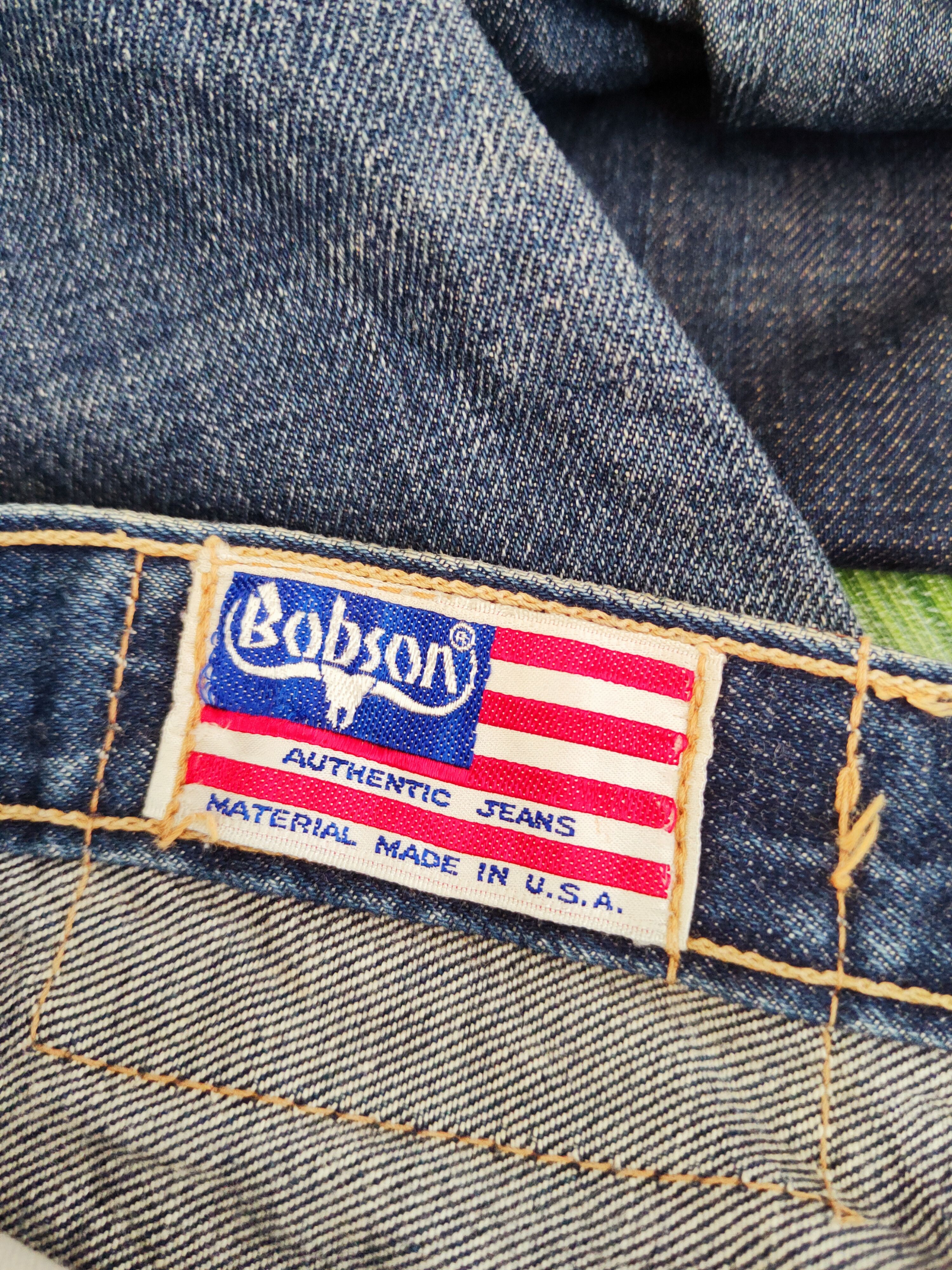 Vintage Bobson vintage Dark Blue Distressed Ripped Jeans #S2675 Size US 33 - 14 Thumbnail
