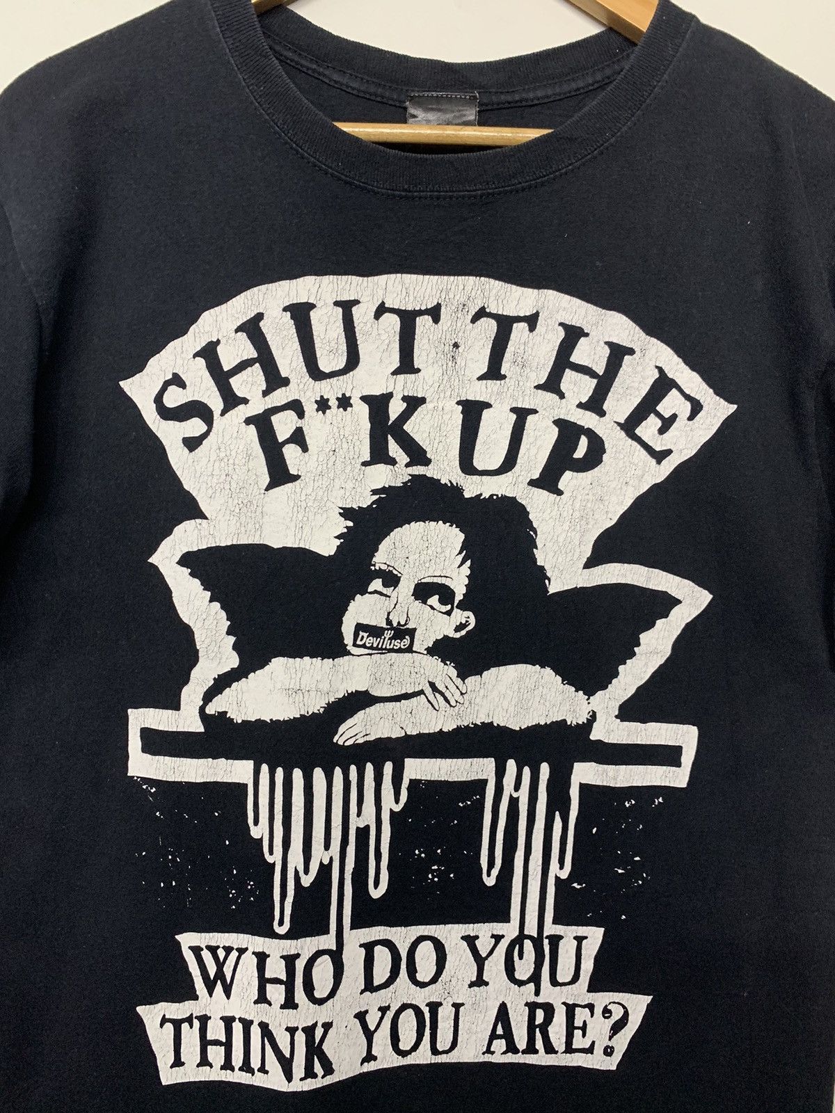 Japanese Brand Rare Deviluse Shut The F**K Up T Shirt Size US M / EU 48-50 / 2 - 7 Thumbnail