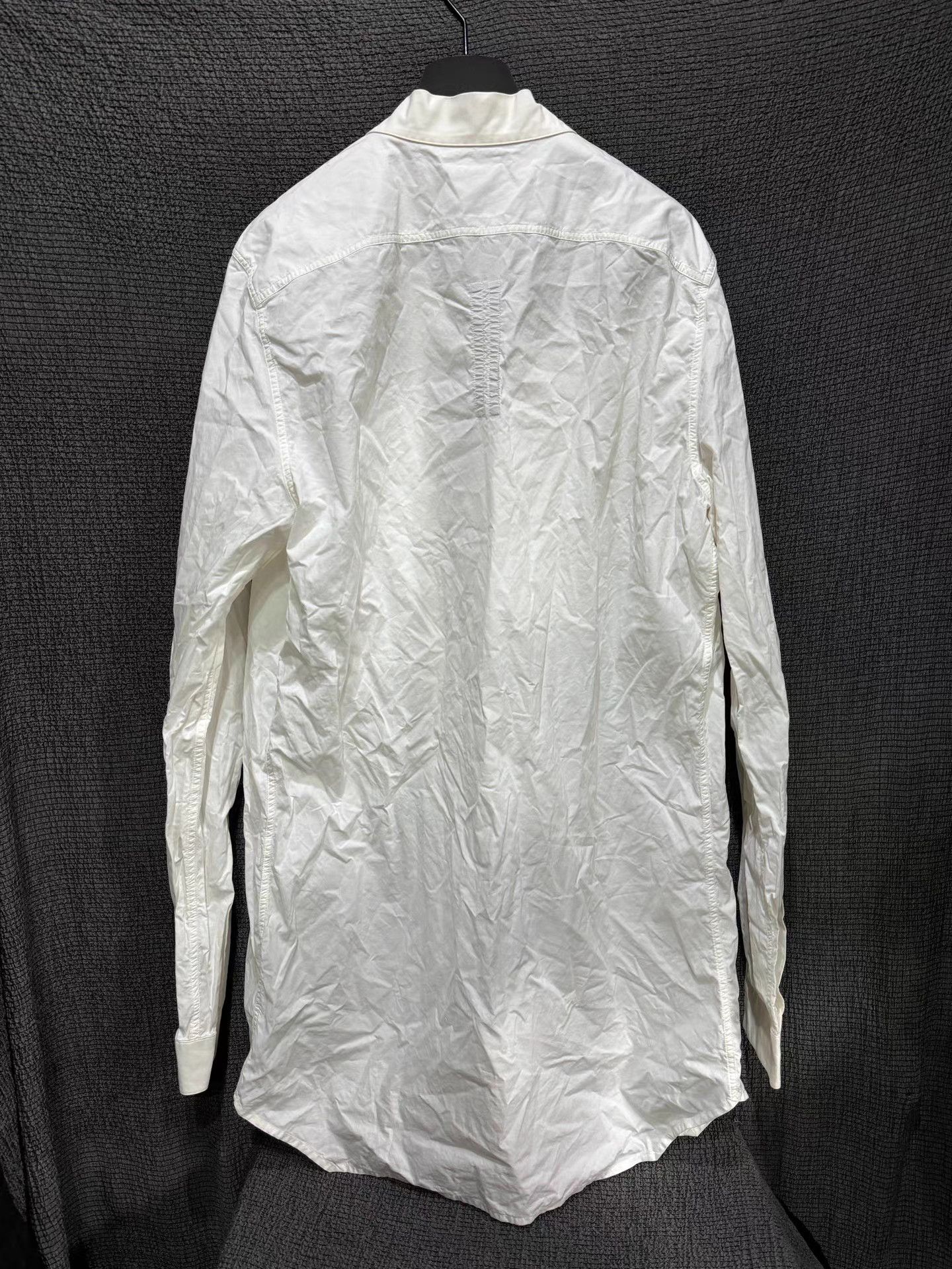 Rick Owens Rick Owens 15FW mainline collarless white shirt. Size US L / EU 52-54 / 3 - 2 Thumbnail