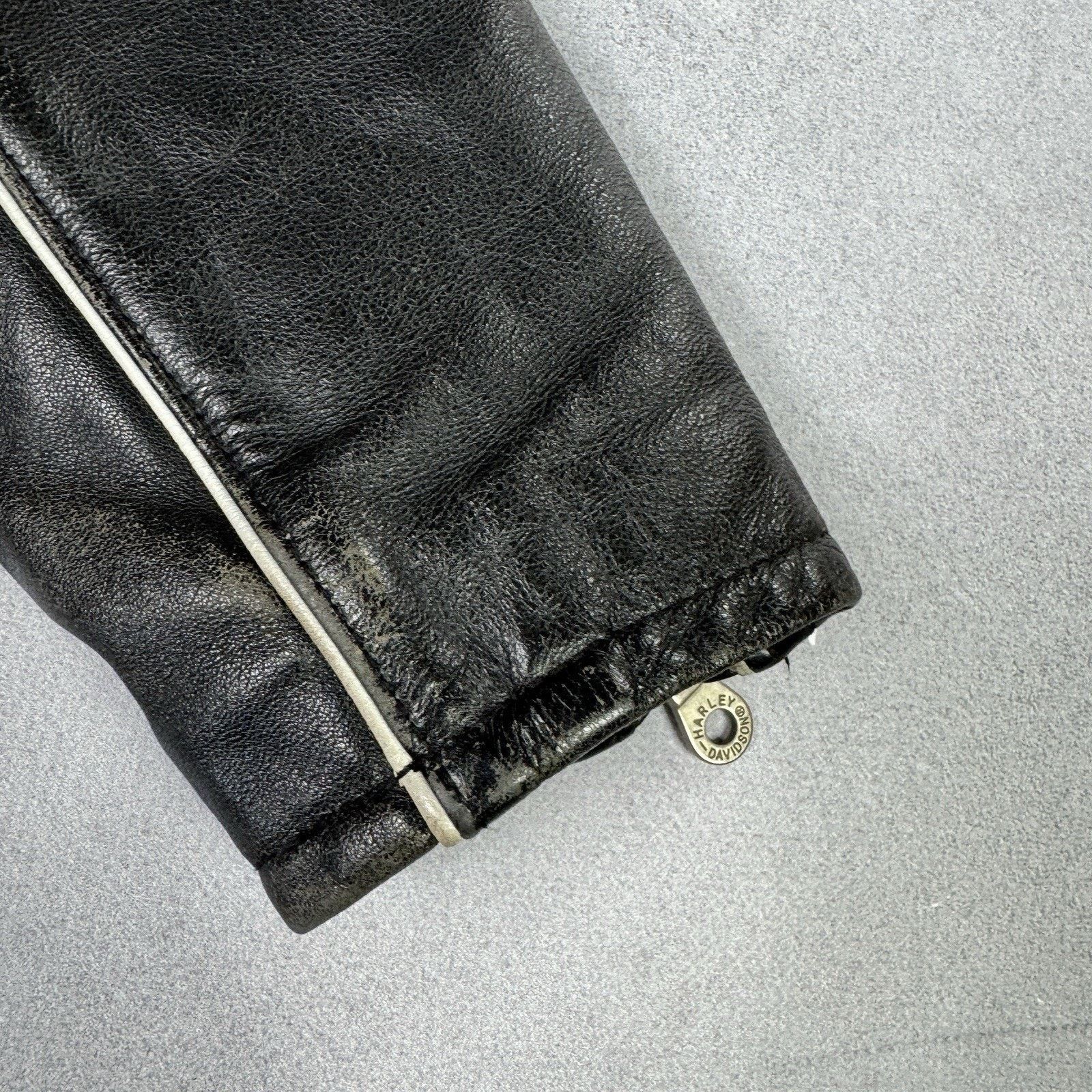 Harley Davidson Harley Davidson Leather Racing Jacket Women's Vintage Y2K Size XS / US 0-2 / IT 36-38 - 10 Thumbnail