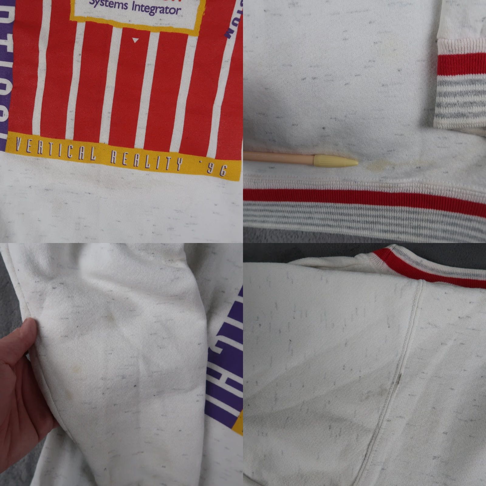 Vintage VINTAGE 90s Tech Computer Vertical Newton System Crewneck Sweatshirt L Gray Cotton Blend Logo Men Shirt/Good condition Size US L / EU 52-54 / 3 - 11 Thumbnail