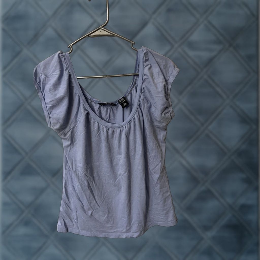 Vintage NY & Company T-Shirt Women Blue Round Neck Short Sleeve Size Large Adult Regular Cotton Blend Size L / US 10 / IT 46 - 1 Thumbnail