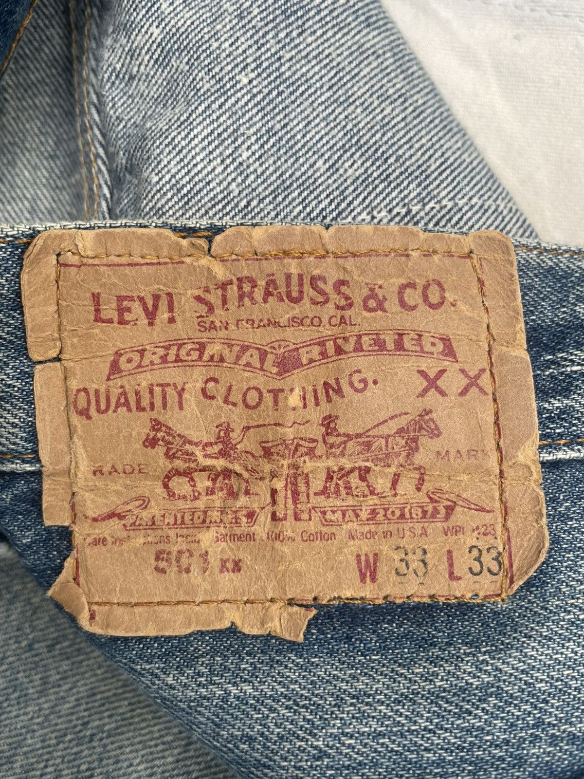 Levi's × Vintage Vintage 1989 Levis 501 XX Distresed Size US 32 / EU 48 - 20 Thumbnail
