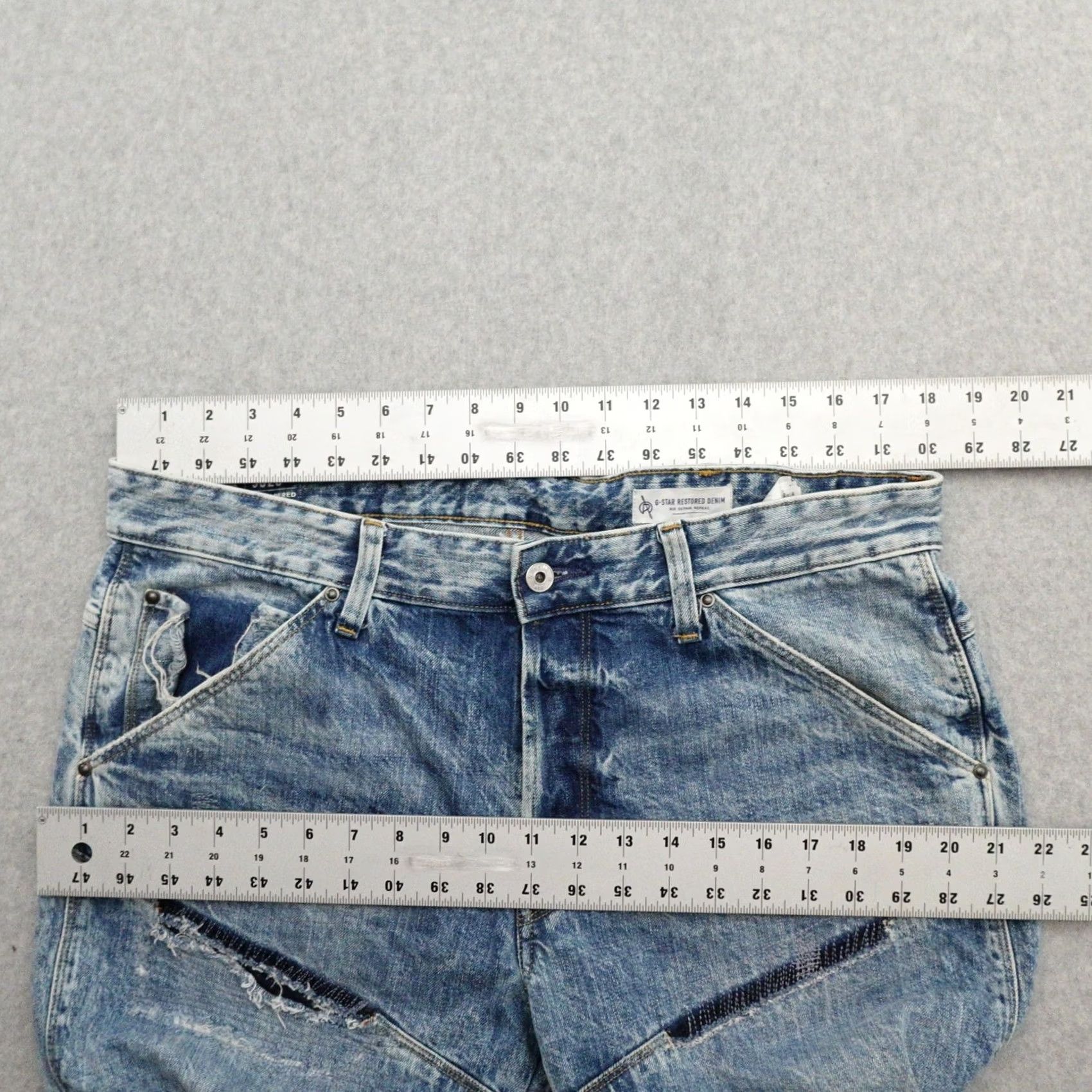 G-Star G-Star Jeans Mens 36 (36X29) 3D Knee Zip Raw Denim Blue Regular Fit Tapered Inseam 29 Shirt? Size US 36 / EU 52 - 7 Thumbnail